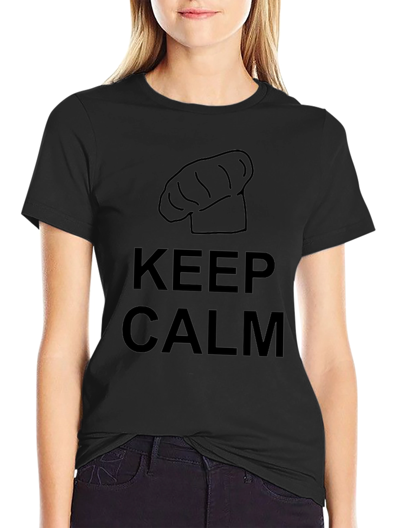 Keep Calm Chef Hat Graphic T-Shirt