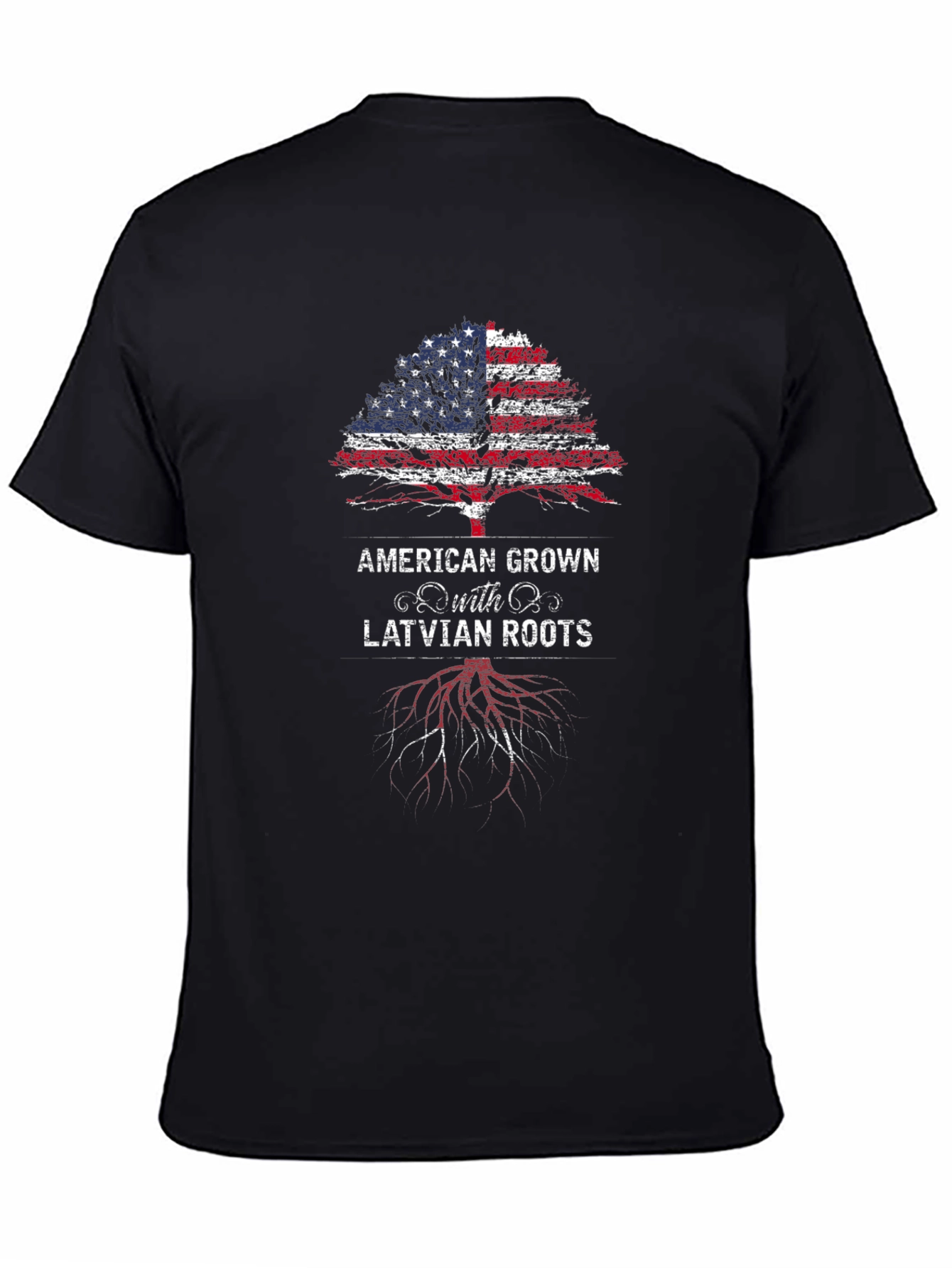 American Grown with Latvian Roots Graphic Tee