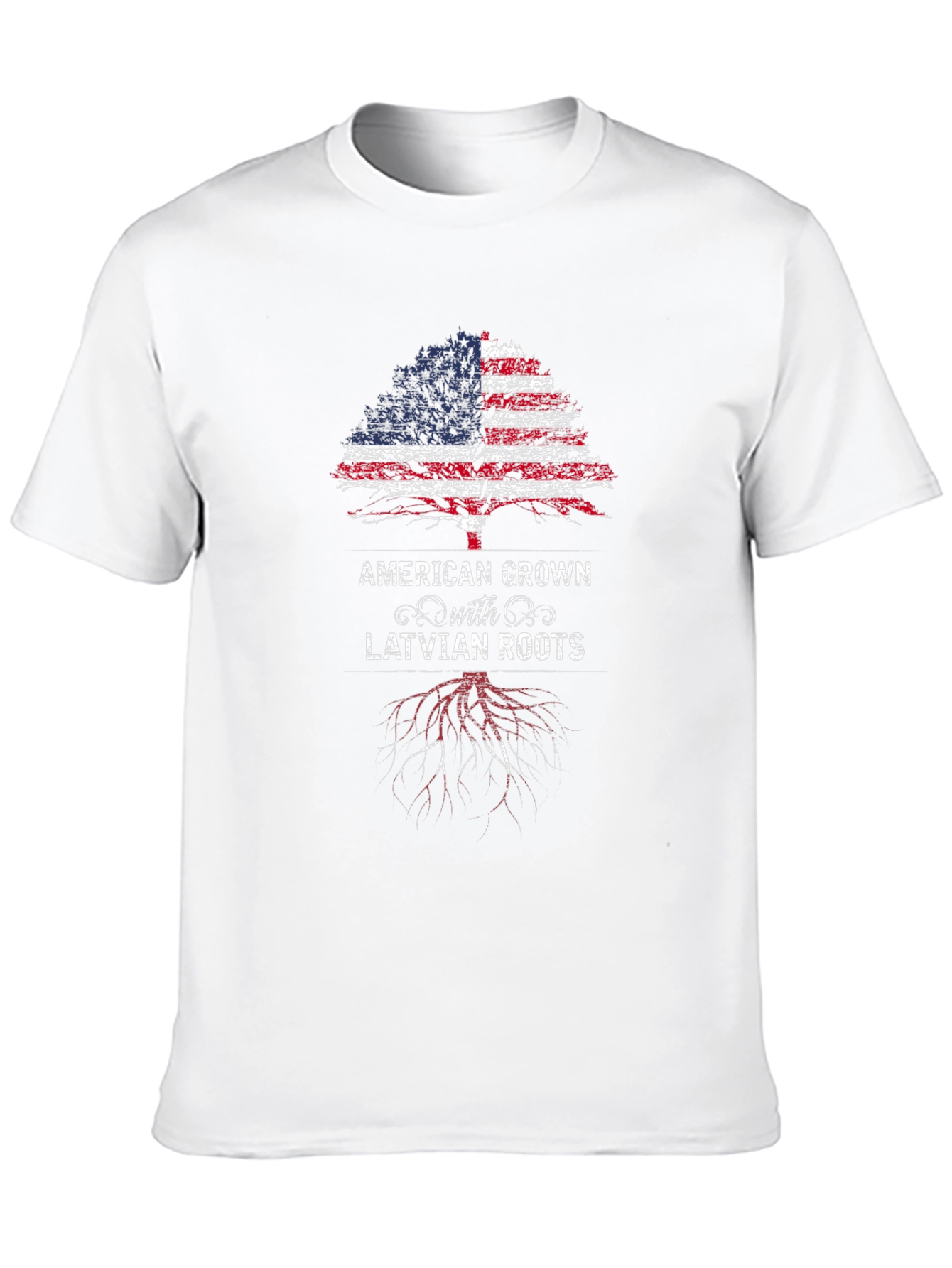 American Grown with Latvian Roots Graphic Tee