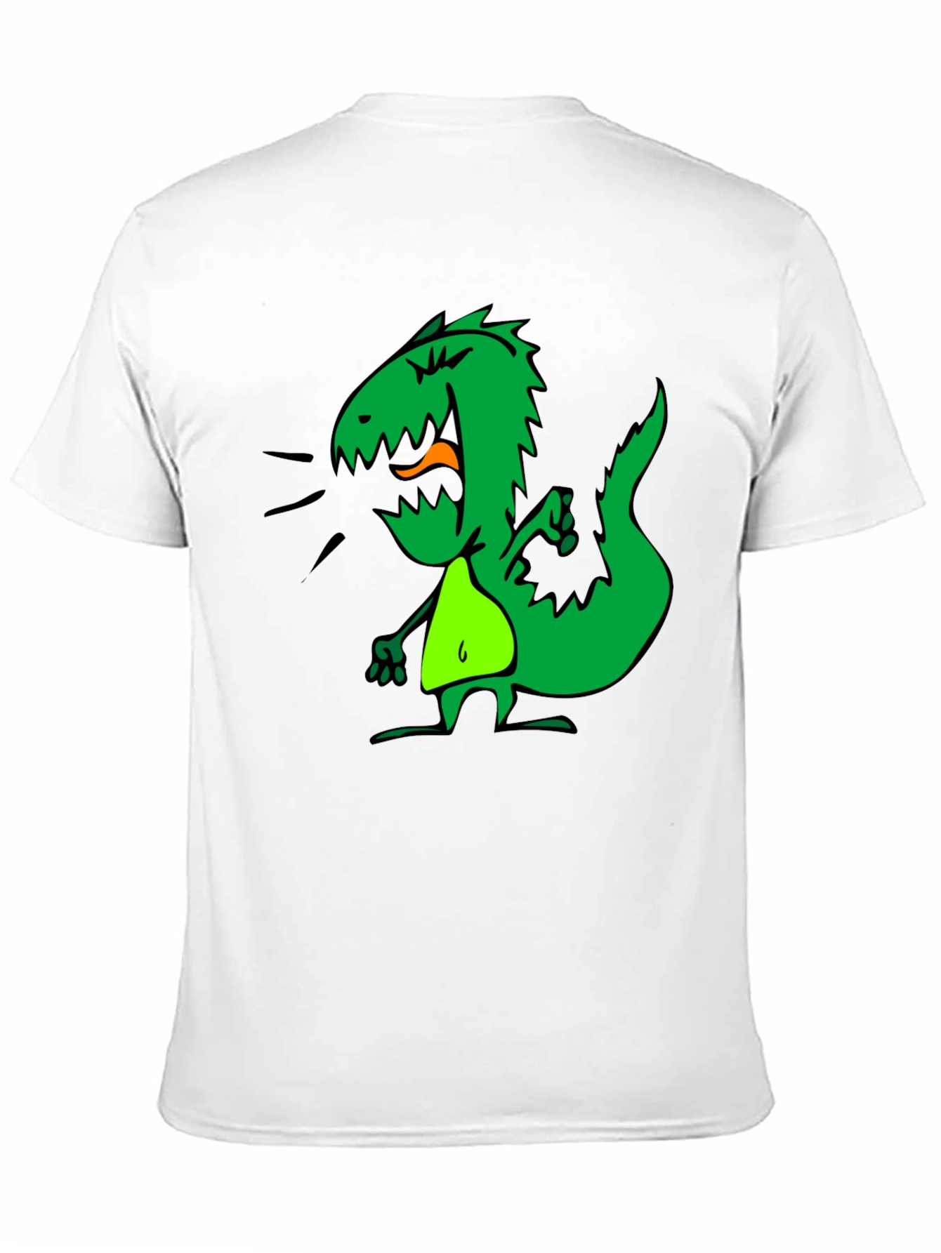 Dino Graphic Tee - Black Cotton Casual T-Shirt