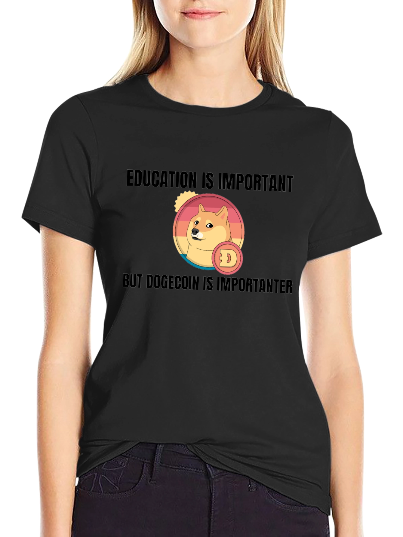 Dogecoin T-Shirt: Education is Important But...