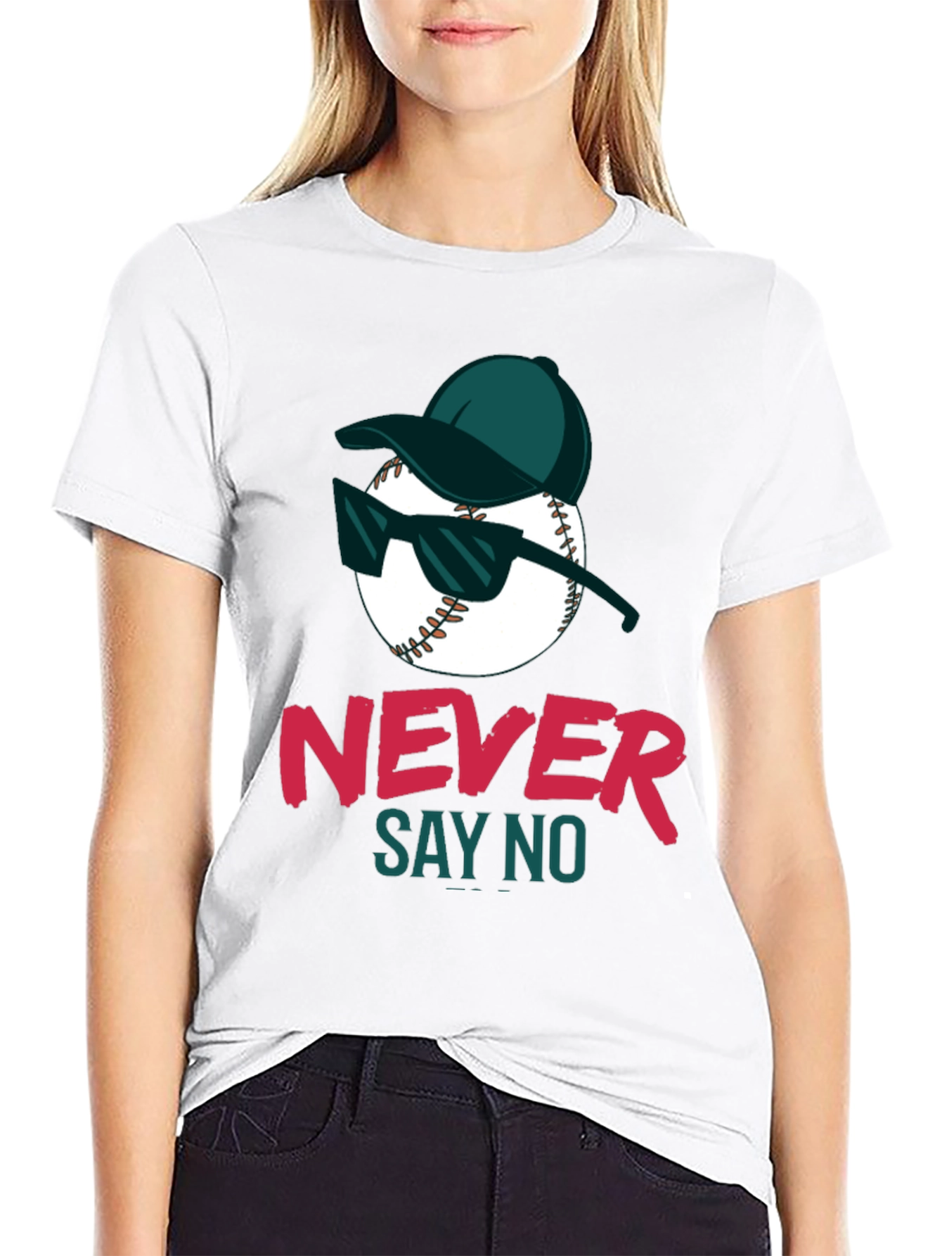 Never Say No Baseball T-Shirt