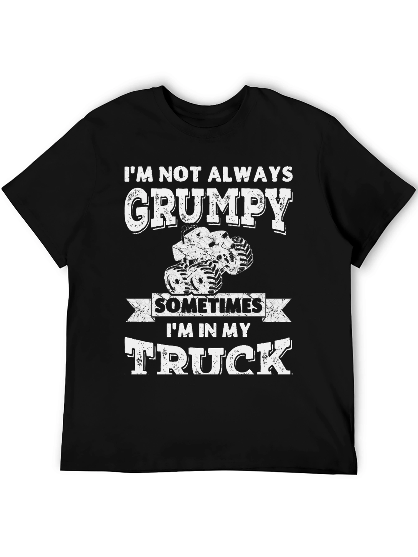 Grumpy Truck Driver T-Shirt - Black Cotton Blend