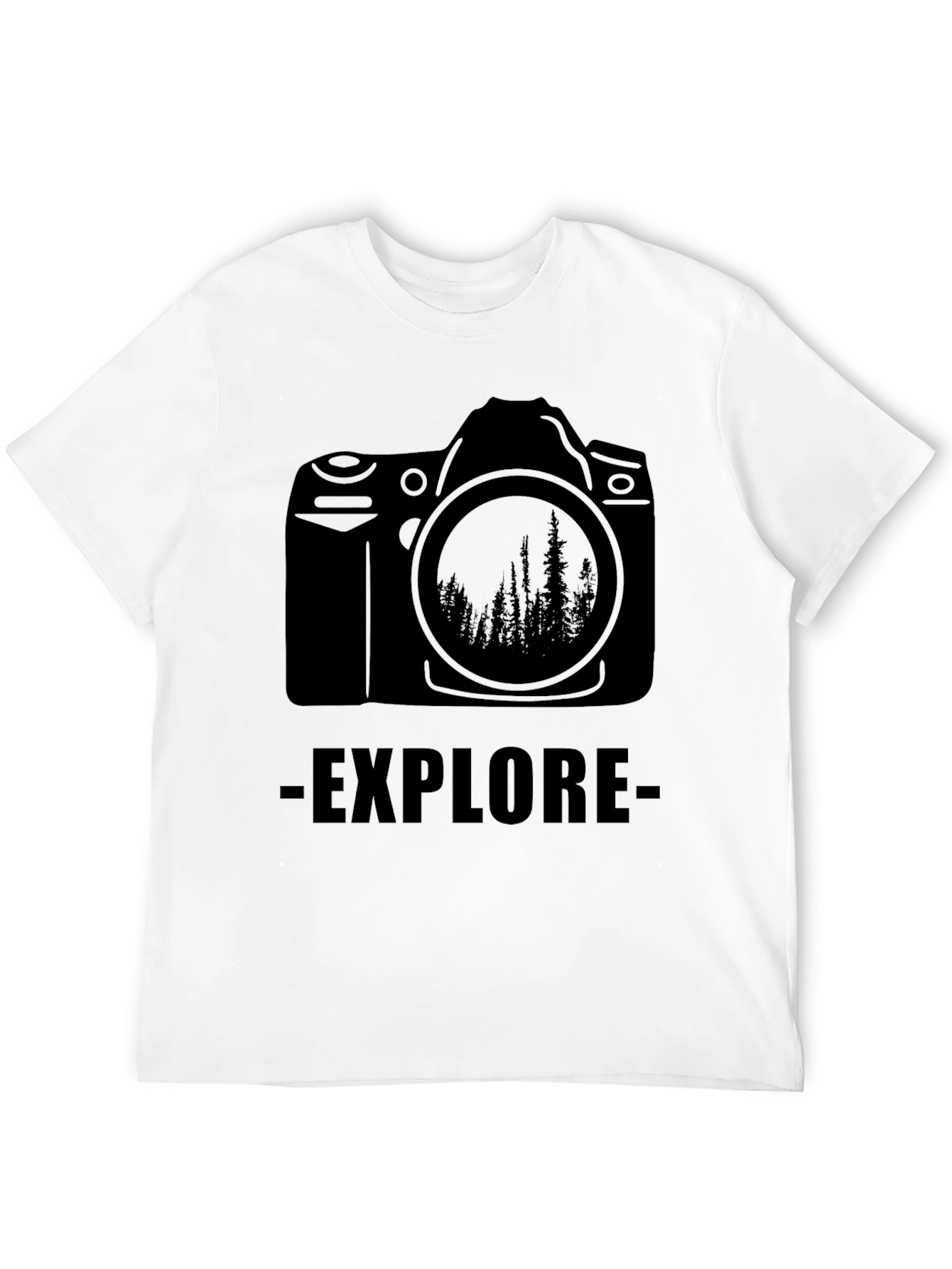 Explore Camera Graphic Tee - Black