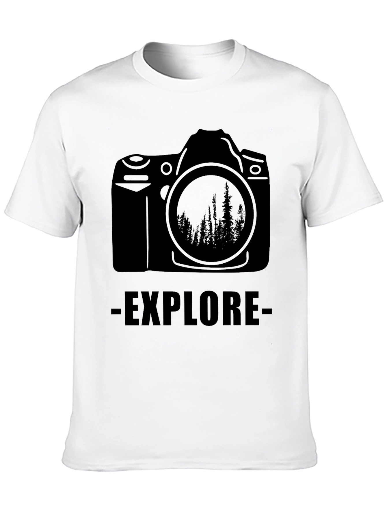 Explore Camera Graphic Tee - Black