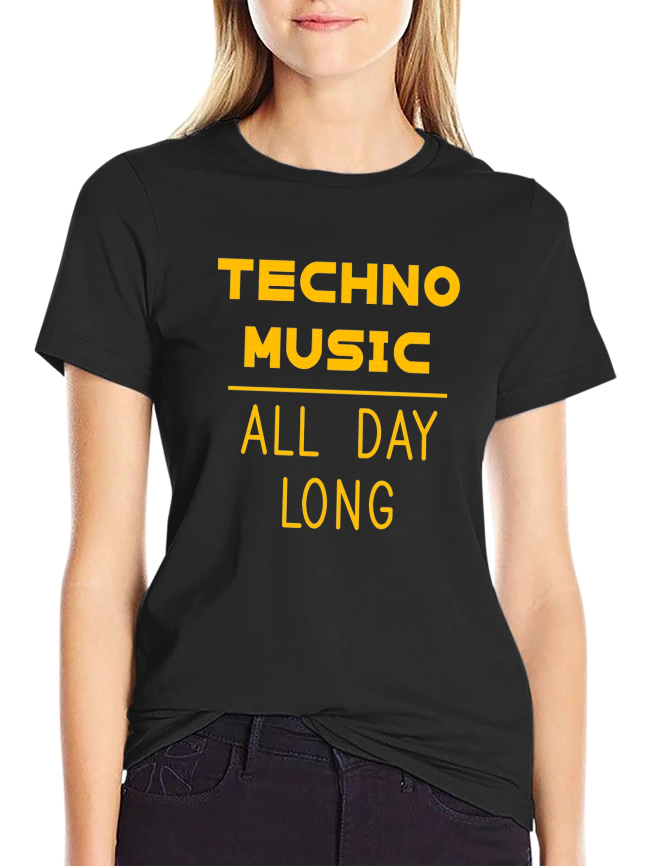 Techno Music All Day Long Graphic T-Shirt