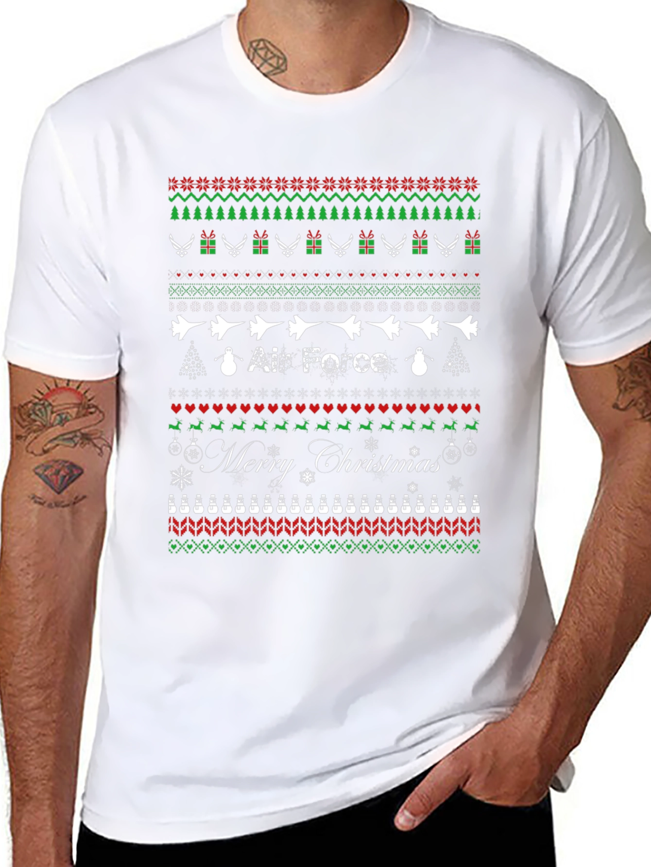 Air Force Ugly Christmas Sweater T-Shirt