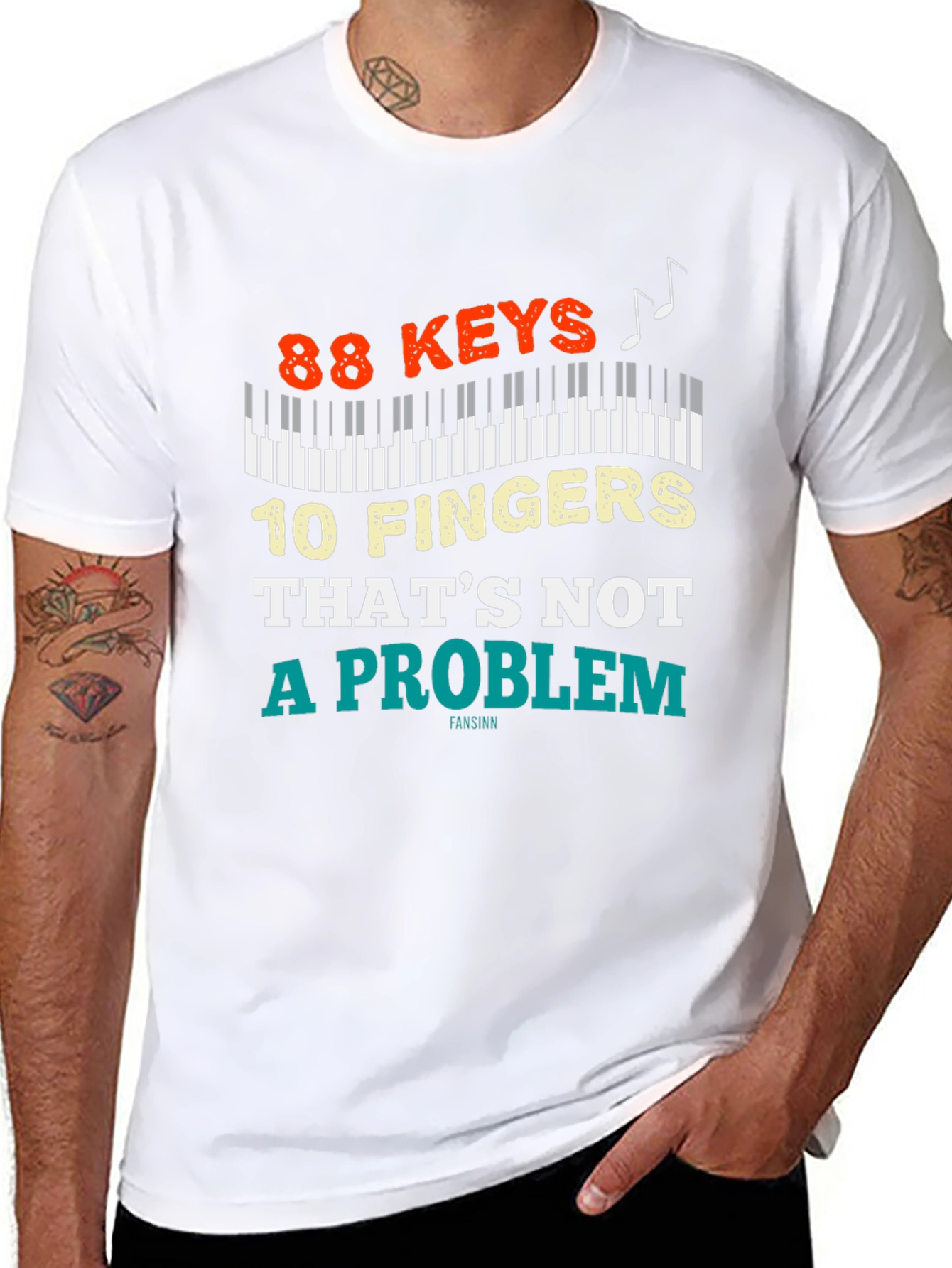 88 Keys 10 Fingers T-Shirt - Piano Lover Tee