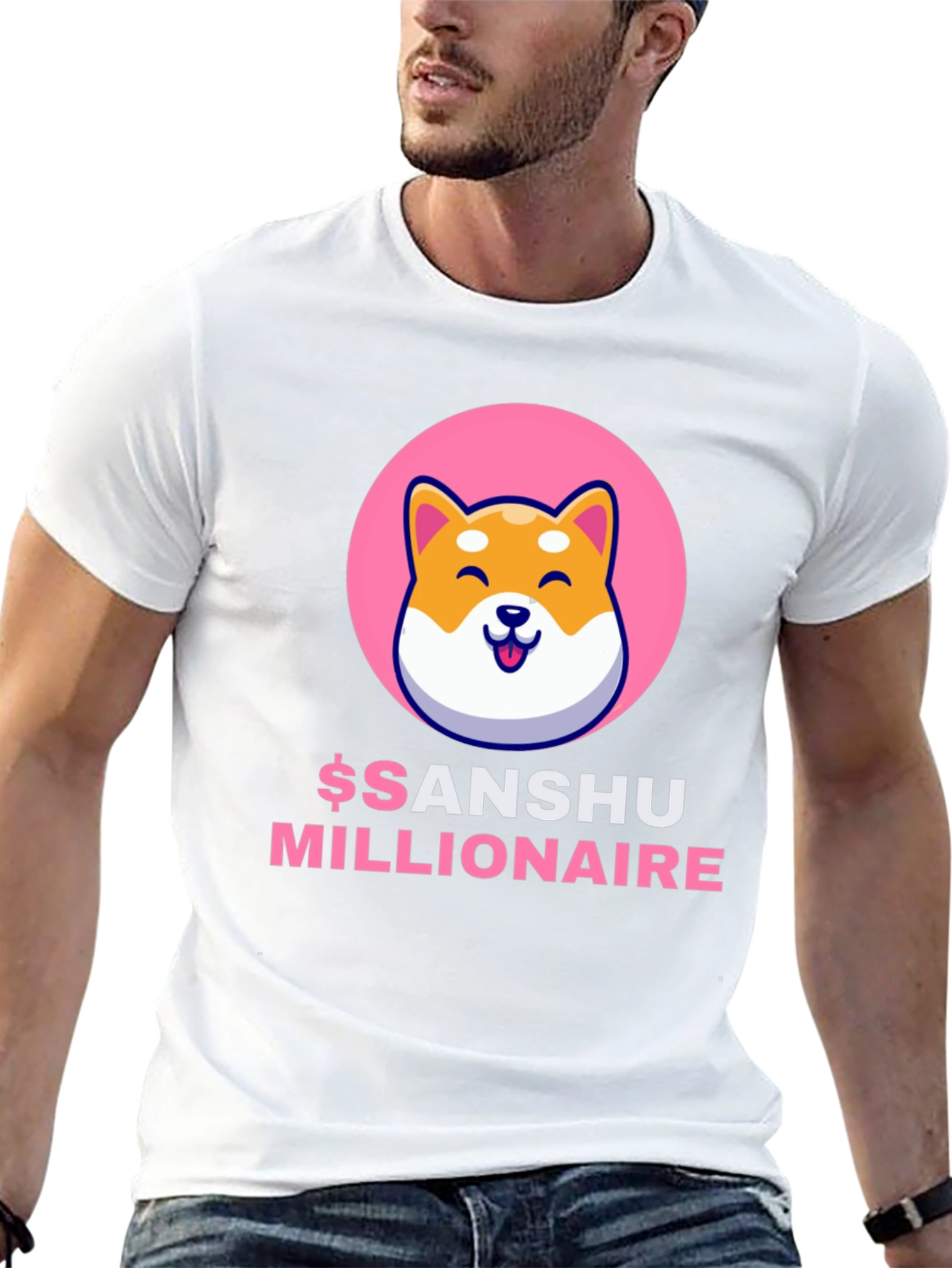 Sanshu Inu Millionaire Graphic Tee - Black