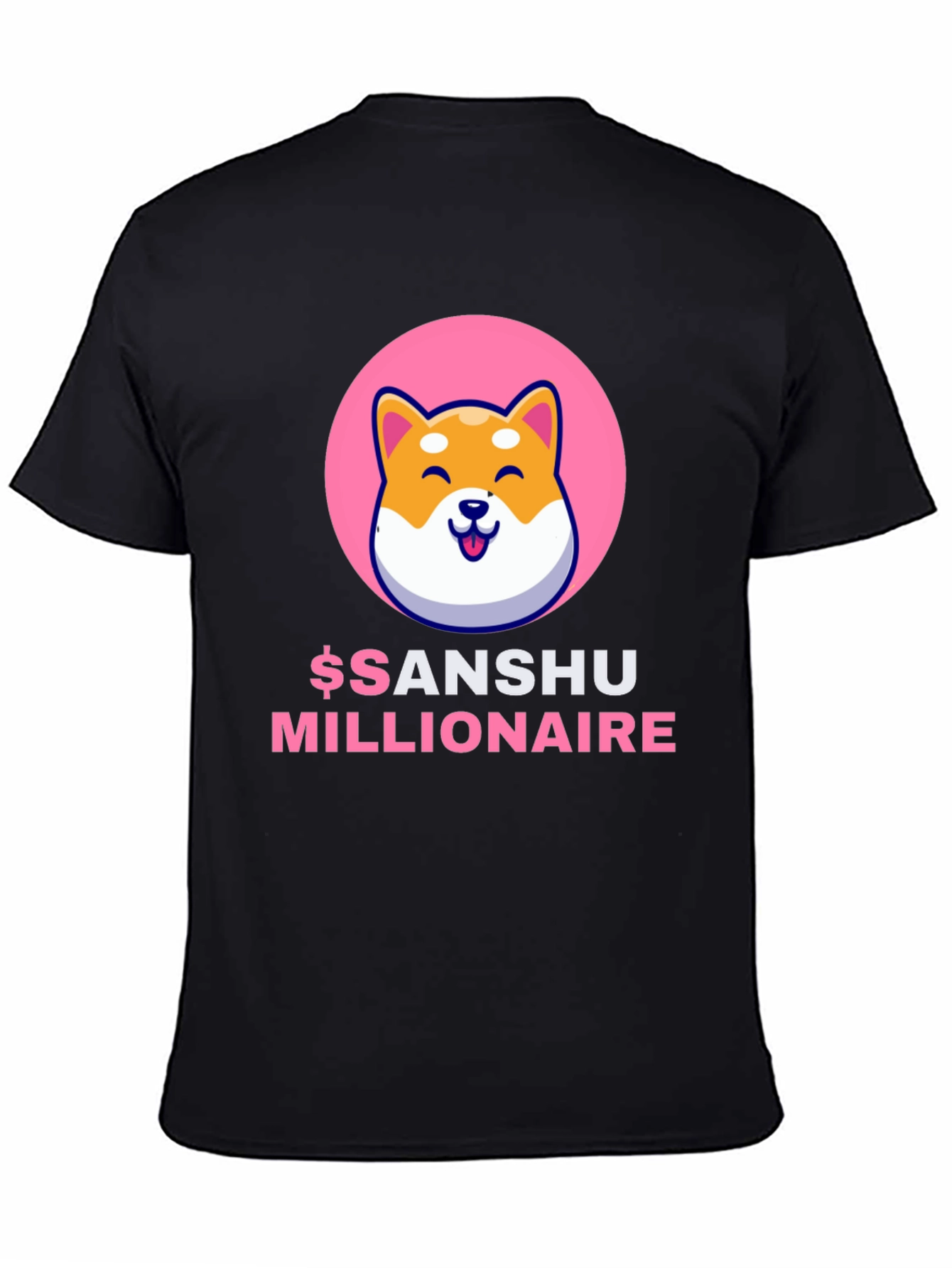 Sanshu Inu Millionaire Graphic Tee - Black
