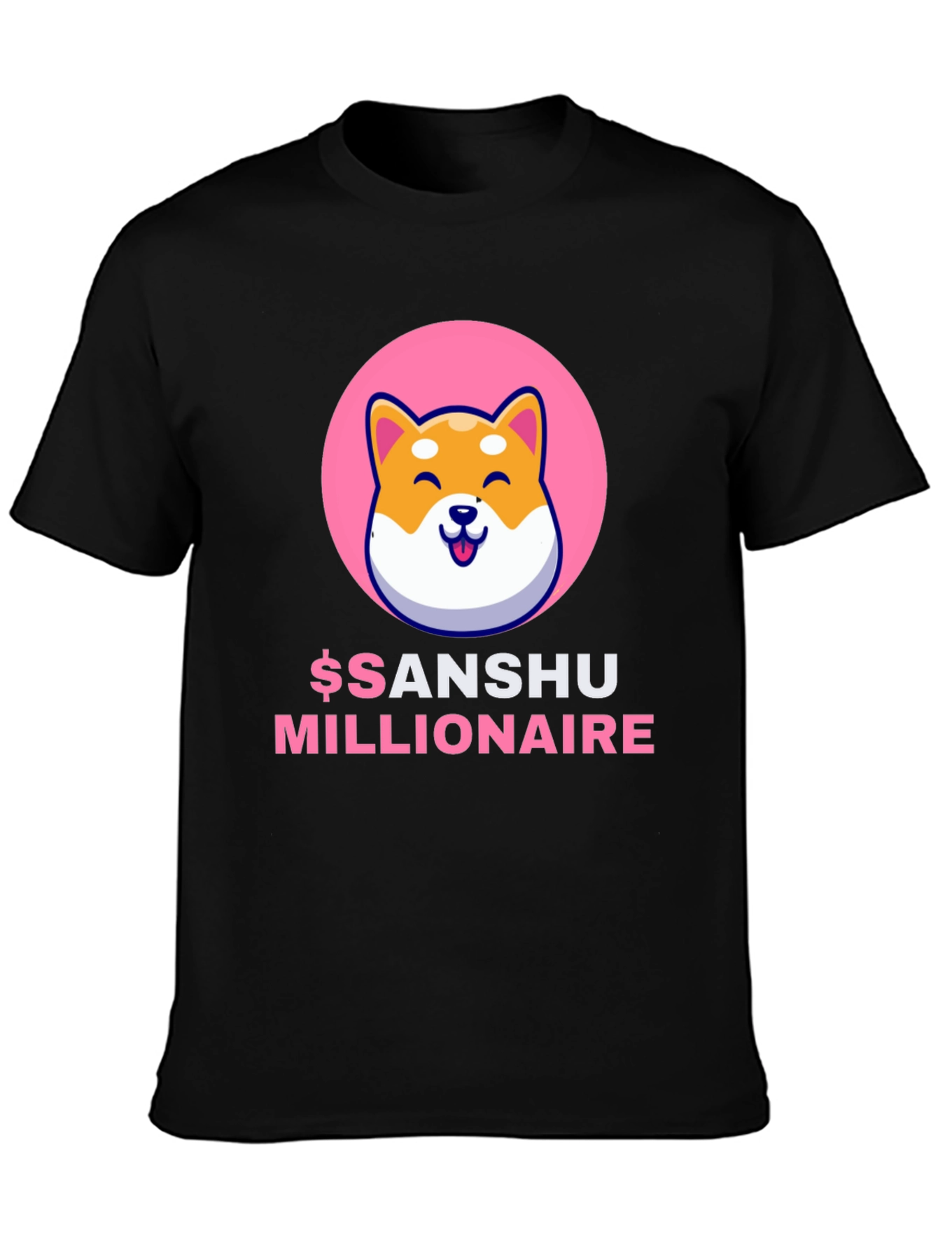 Sanshu Inu Millionaire Graphic Tee - Black