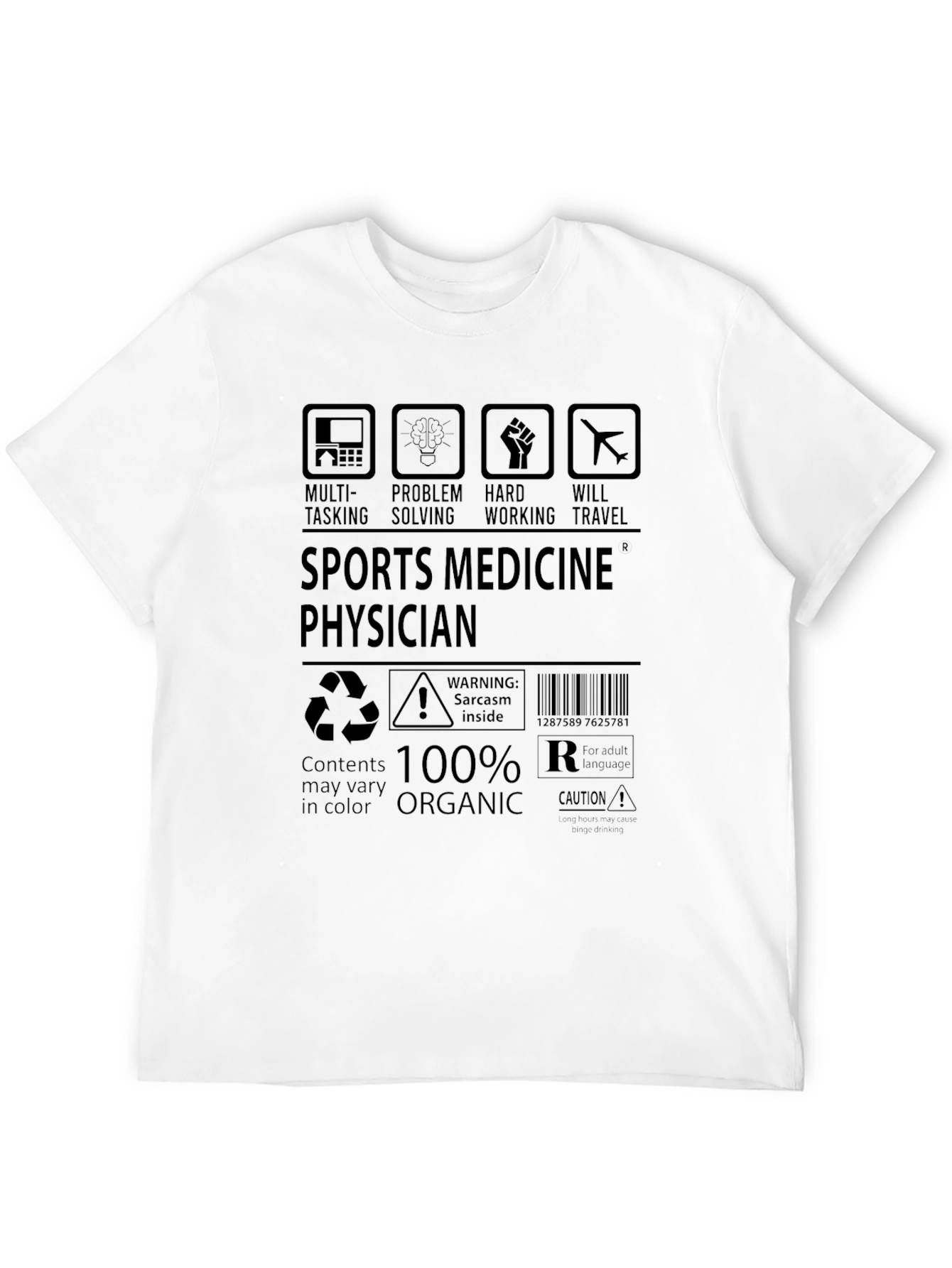Sports Medicine Physician 100% Organic T-Shirt