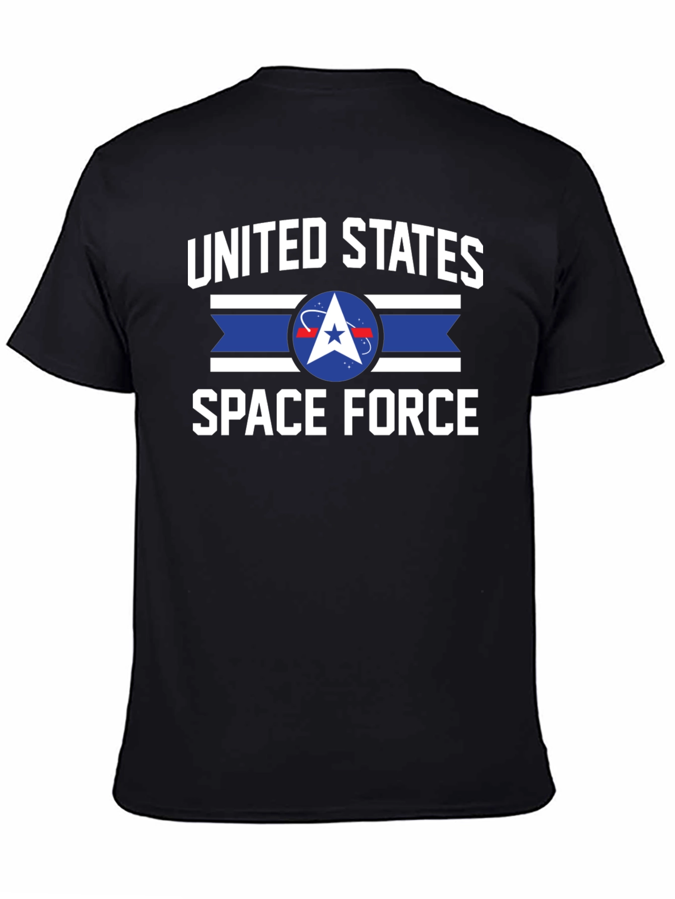 United States Space Force Black Graphic Tee