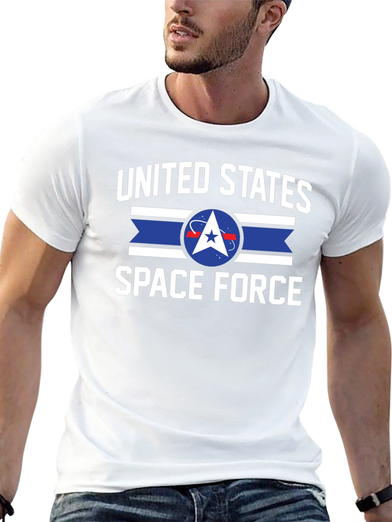 United States Space Force Black Graphic Tee