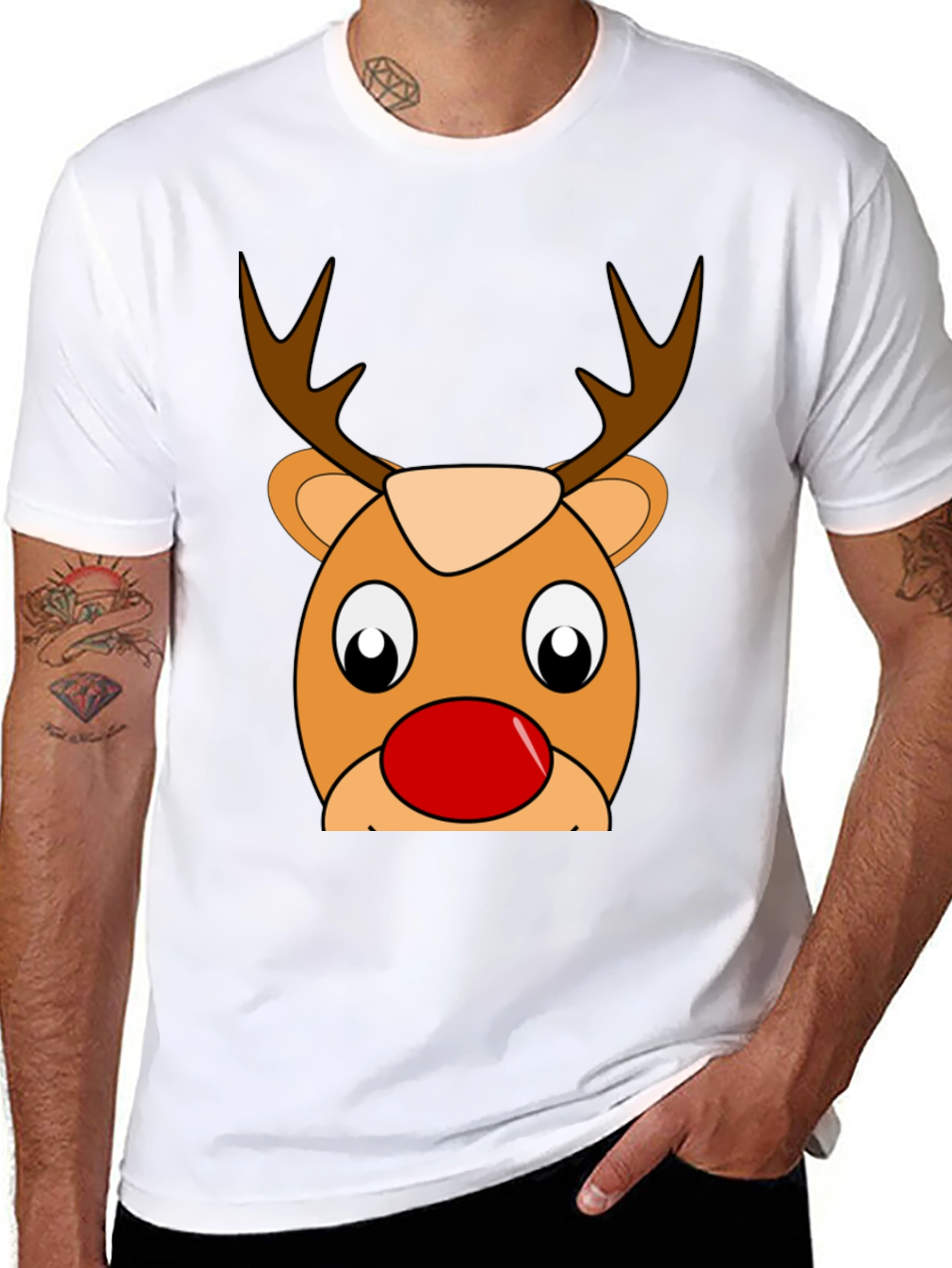Festive Reindeer T-Shirt - Holiday Cheer!