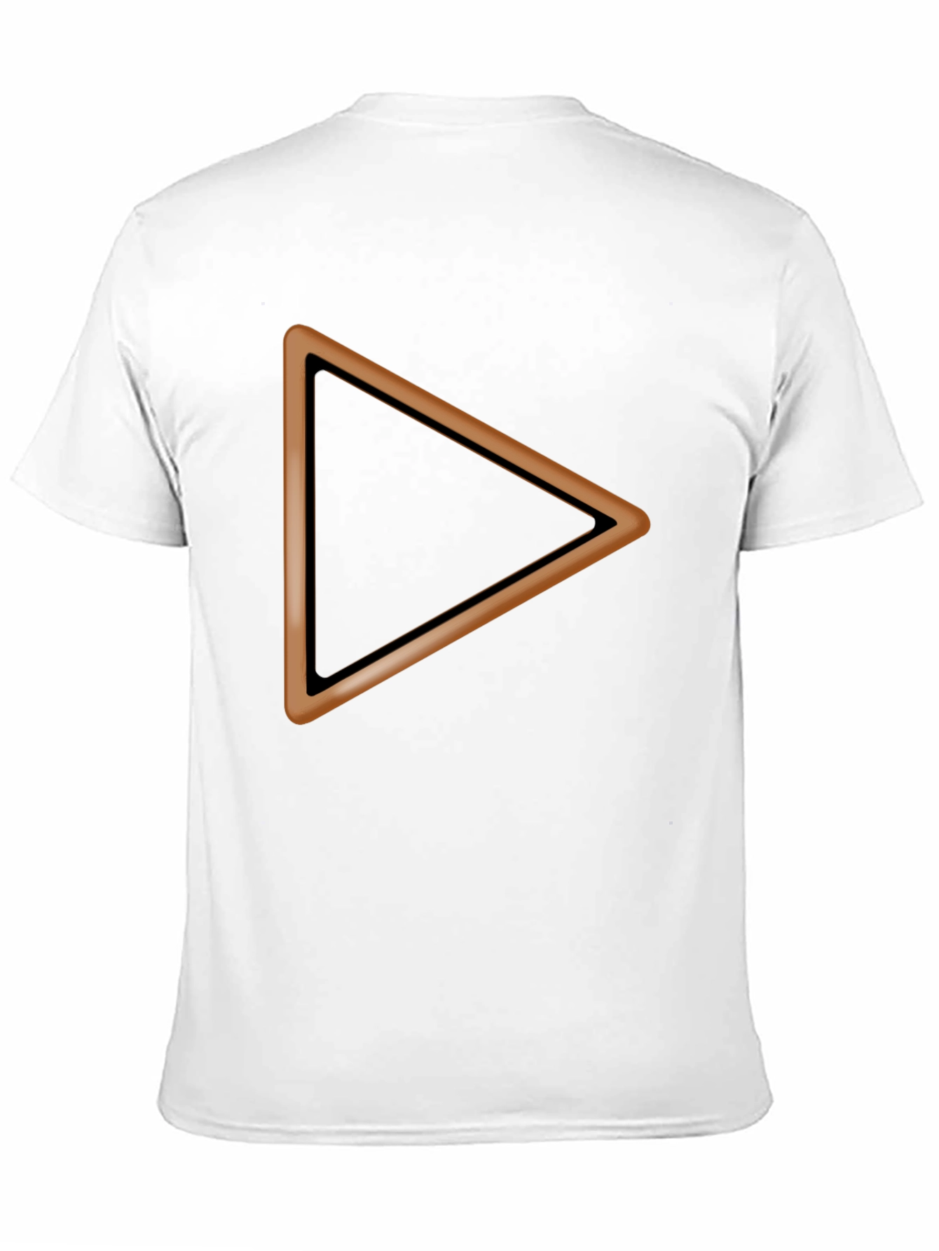Black T-Shirt with Brown Triangle Design