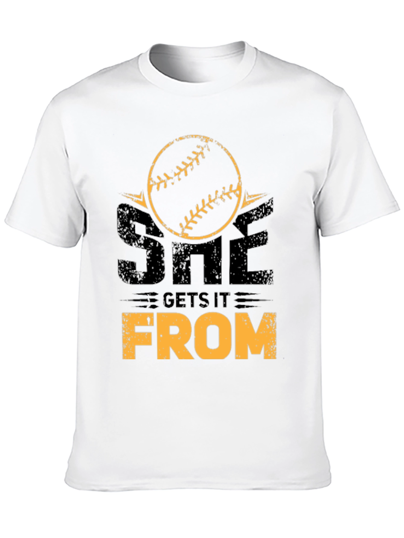 She Gets It From T-Shirt Baseball Mom