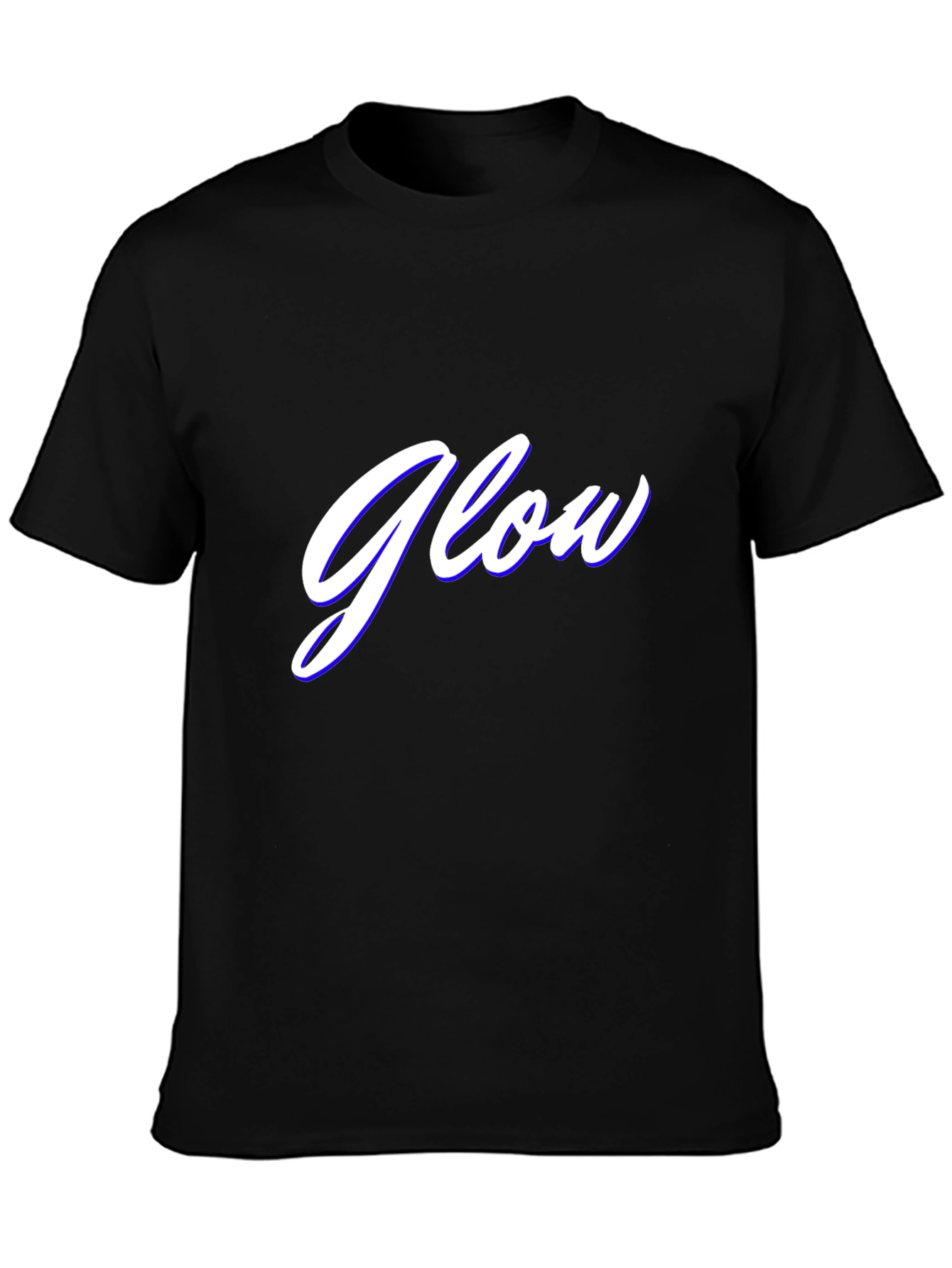 Glow Graphic Tee - Stylish Black Cotton Blend T-Shirt
