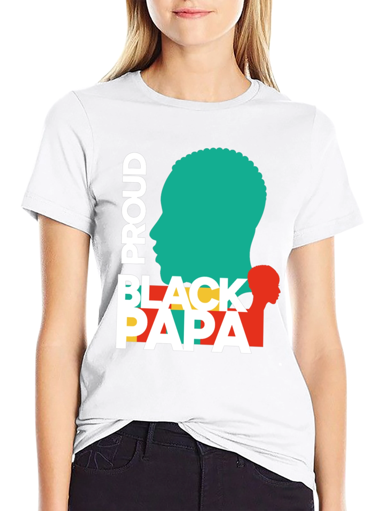 Proud Black Papa T-Shirt - Stylish Fathers Day Apparel