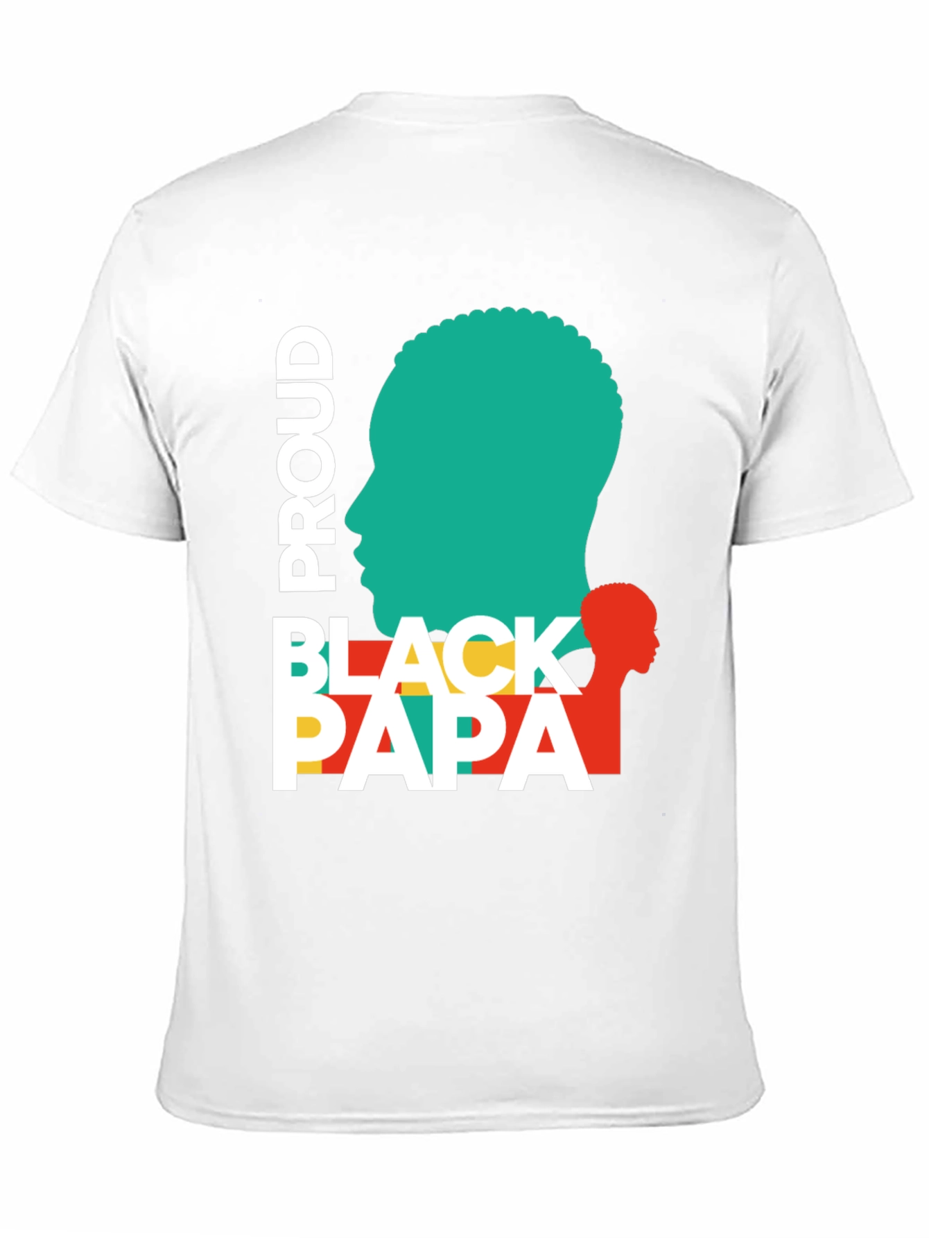 Proud Black Papa T-Shirt - Stylish Fathers Day Apparel
