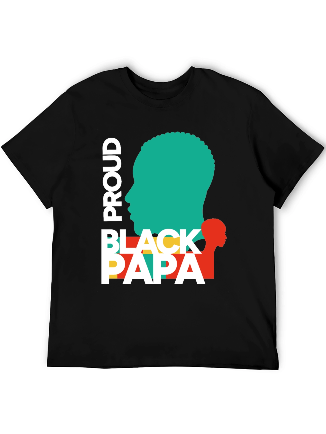 Proud Black Papa T-Shirt - Stylish Fathers Day Apparel