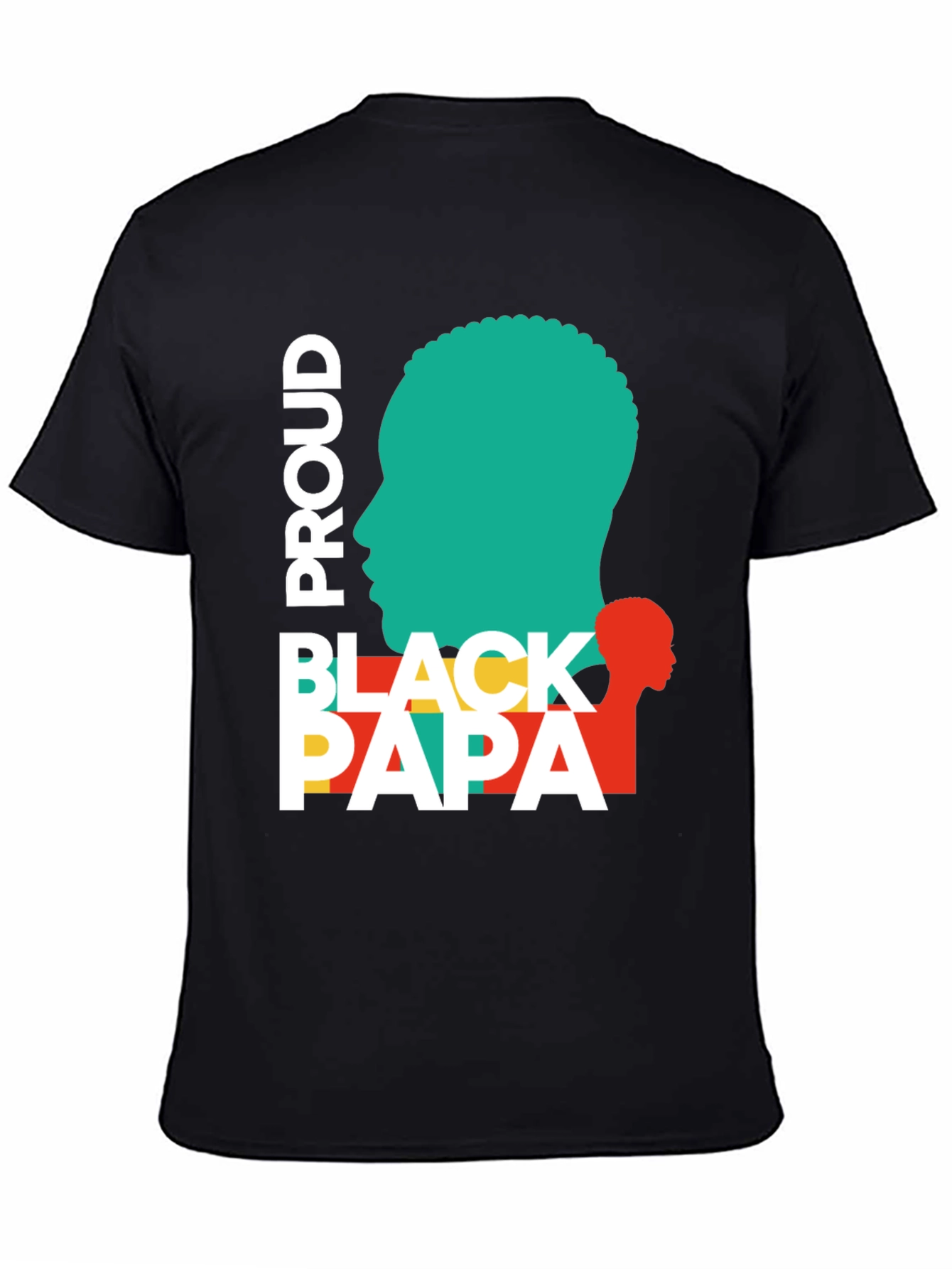 Proud Black Papa T-Shirt - Stylish Fathers Day Apparel