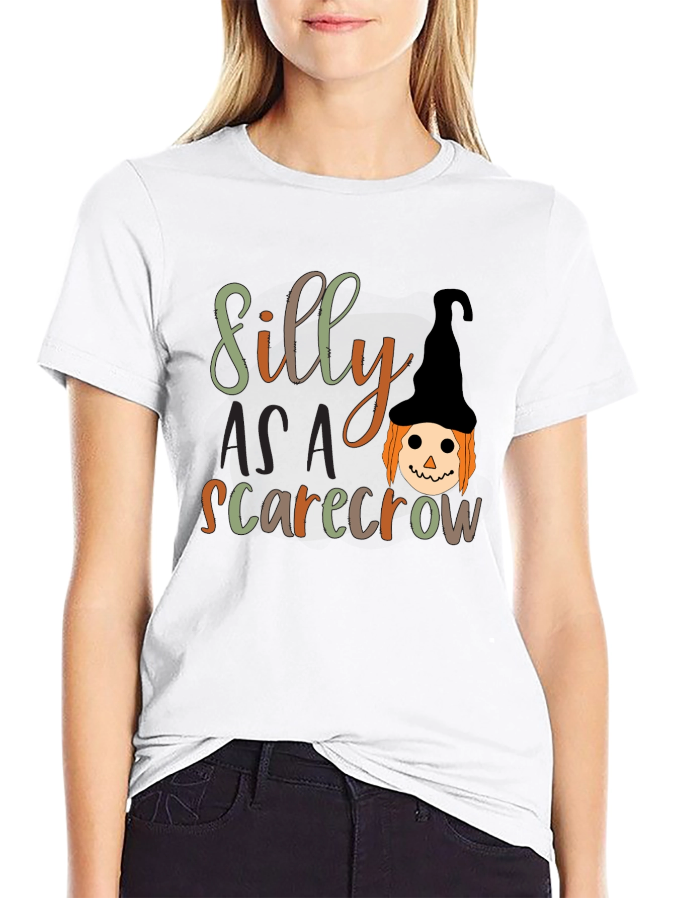 Silly Scarecrow Graphic Tee - Halloween T-Shirt