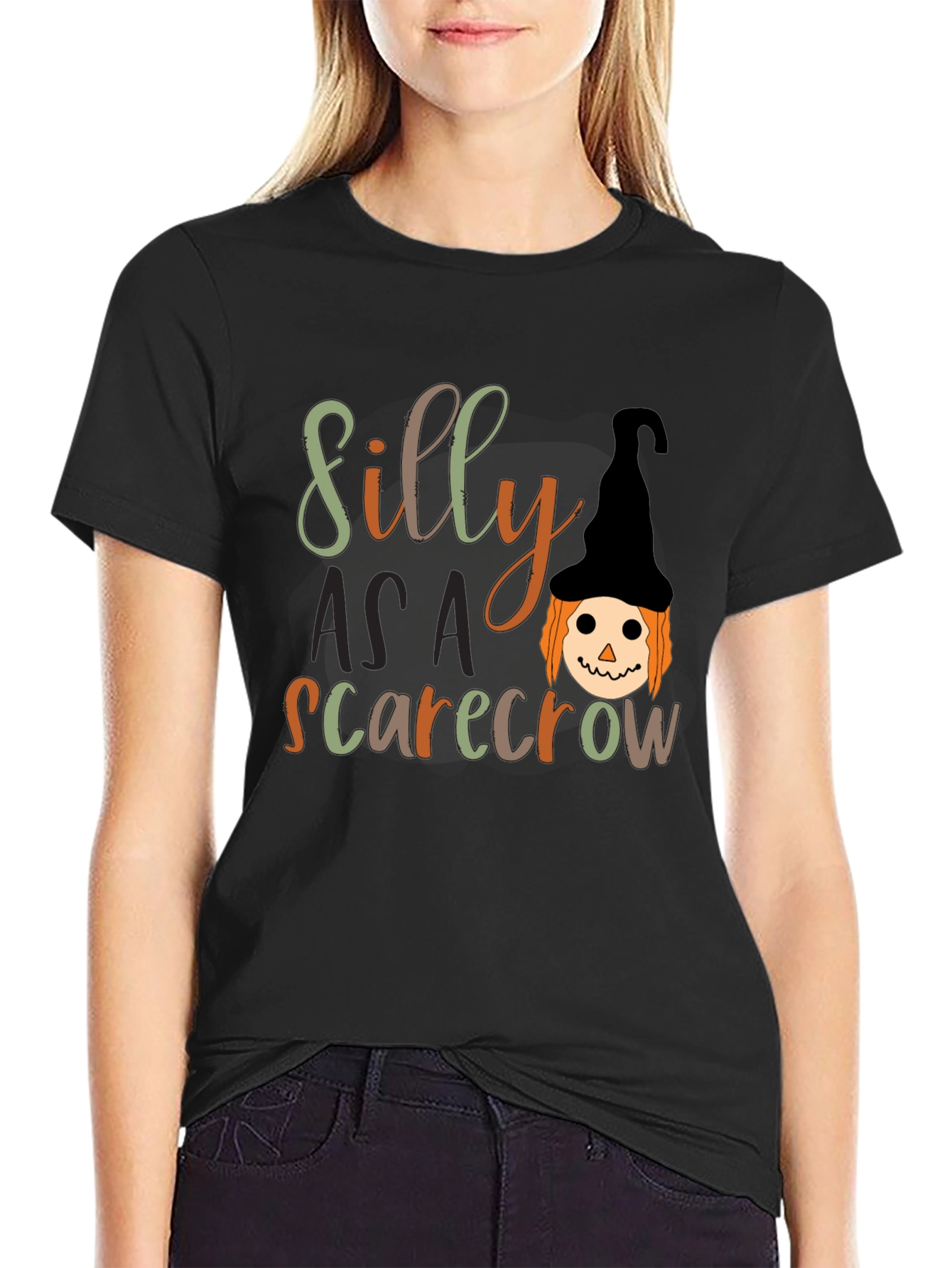 Silly Scarecrow Graphic Tee - Halloween T-Shirt