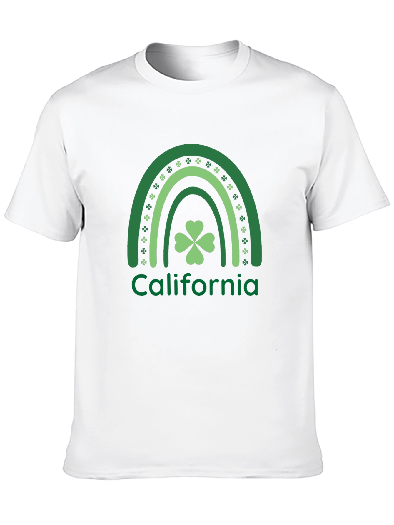 California Shamrock Rainbow Graphic Tee