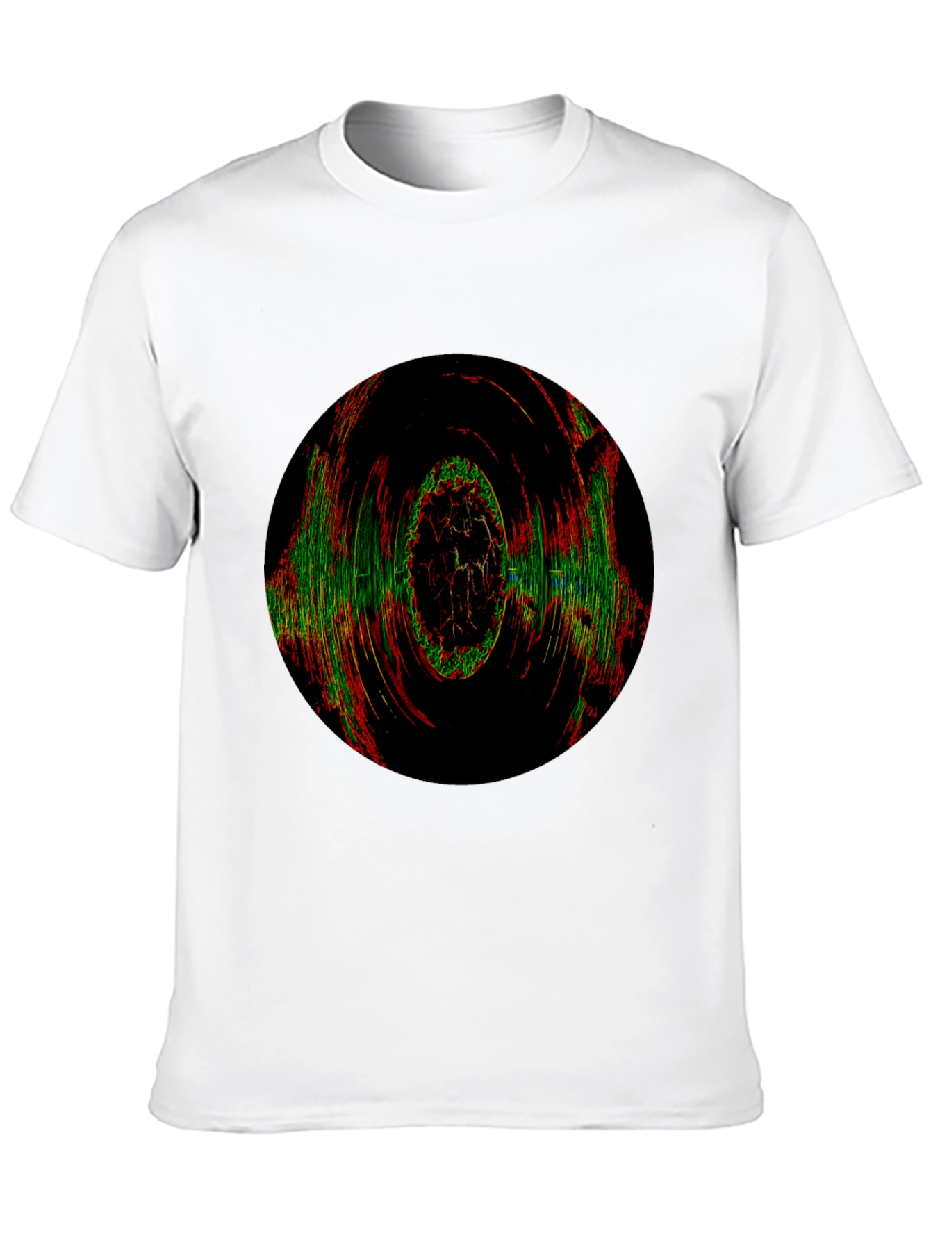 Abstract Circle Graphic Tee - Black