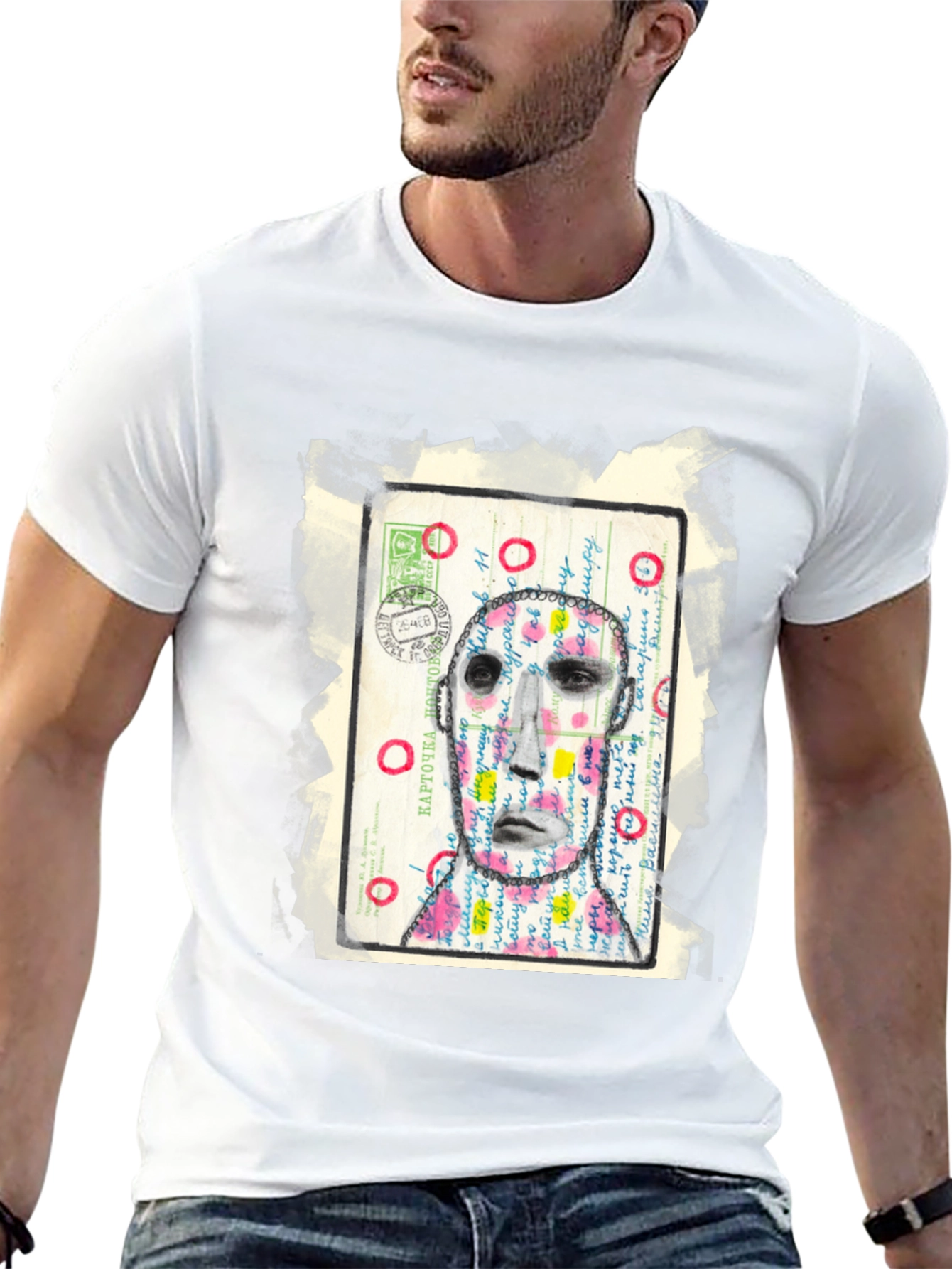 Artistic Portrait Graphic Tee - Unique Style