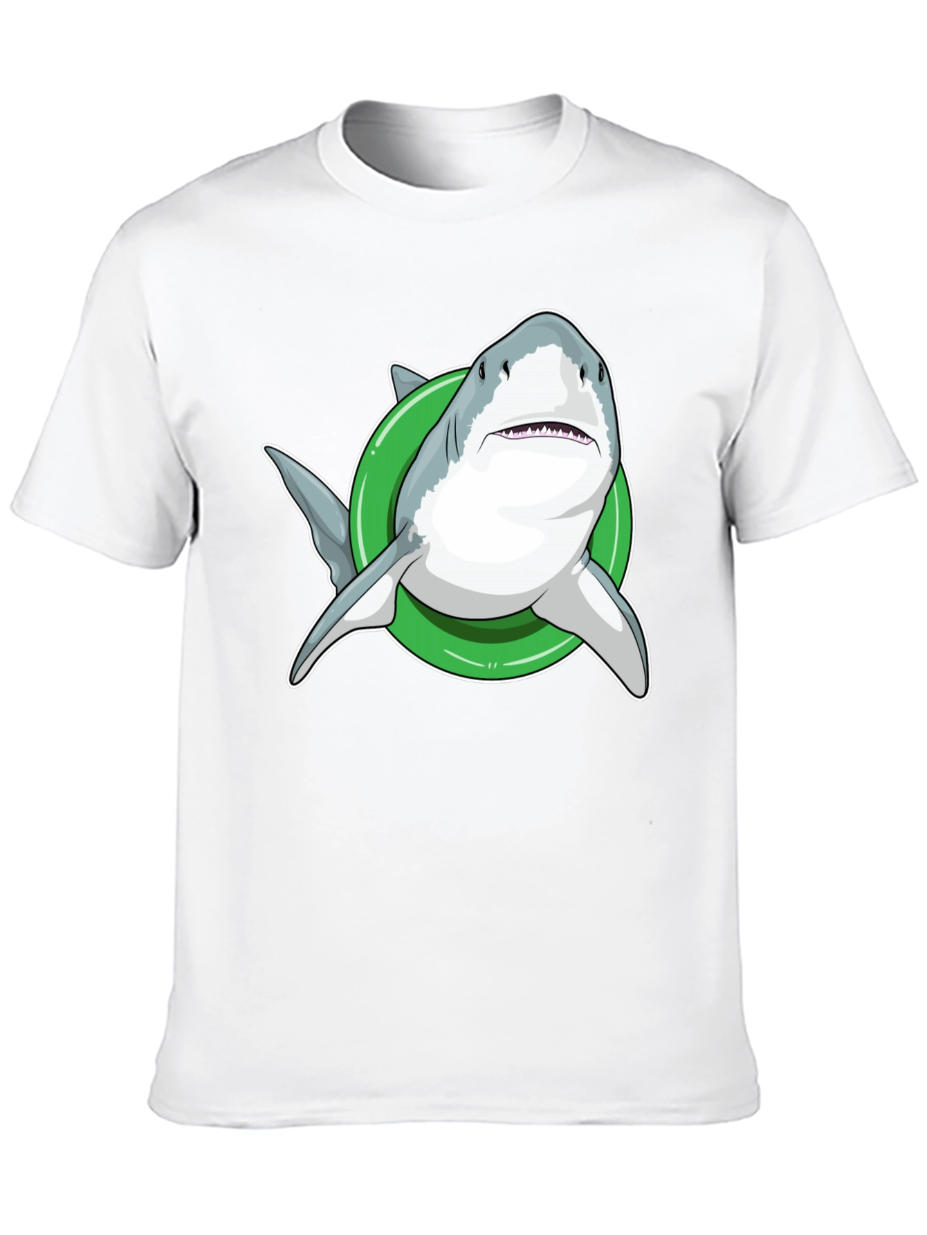Shark Inflatable Ring Black T-Shirt
