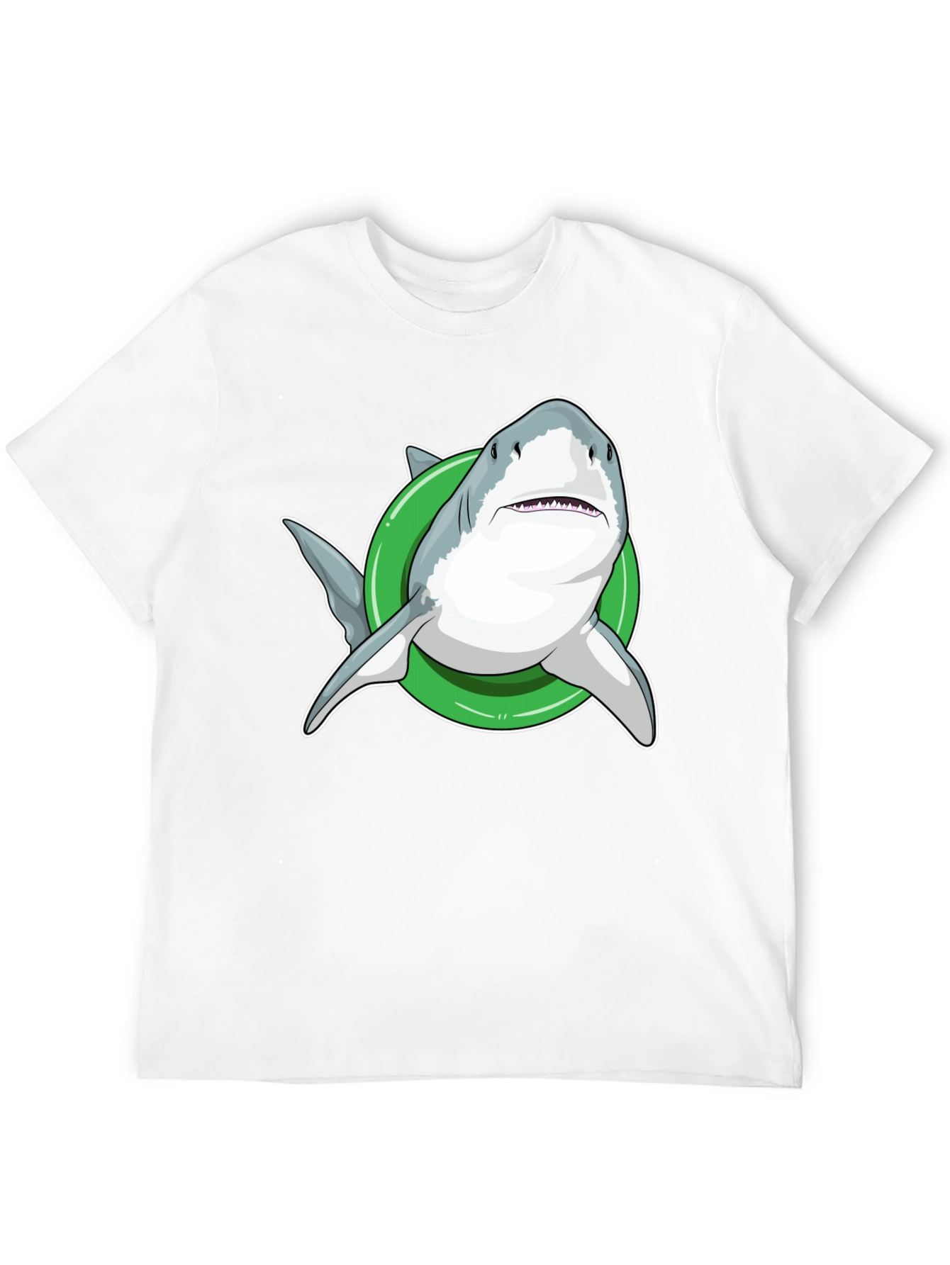 Shark Inflatable Ring Black T-Shirt