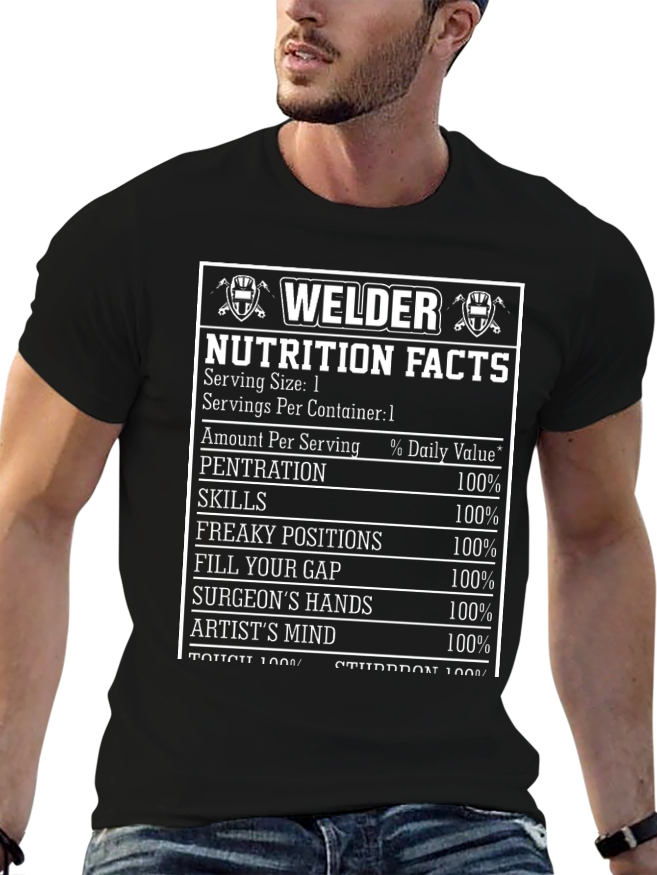 Welder Nutrition Facts Funny T-Shirt