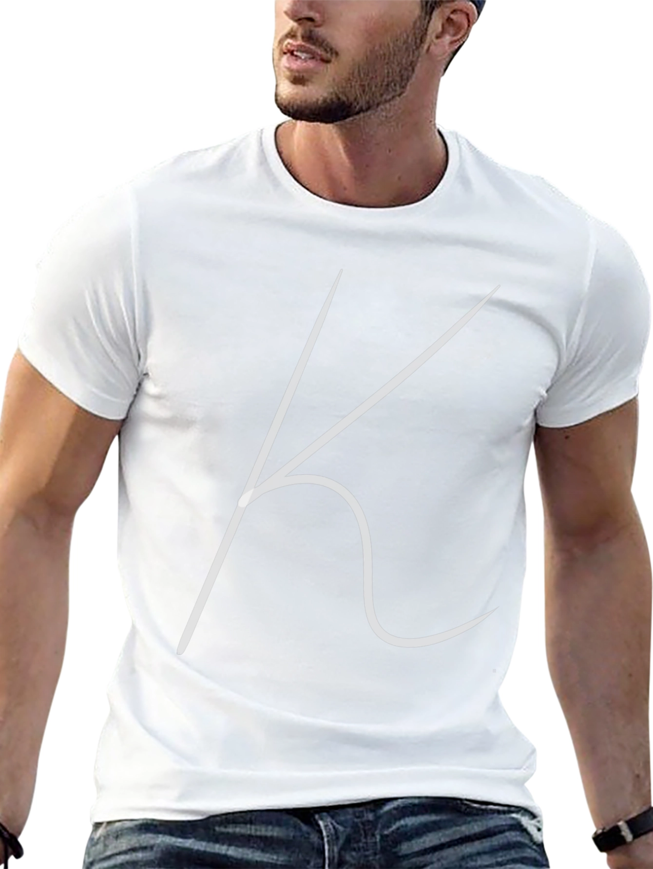 Minimalist K Graphic Black T-Shirt