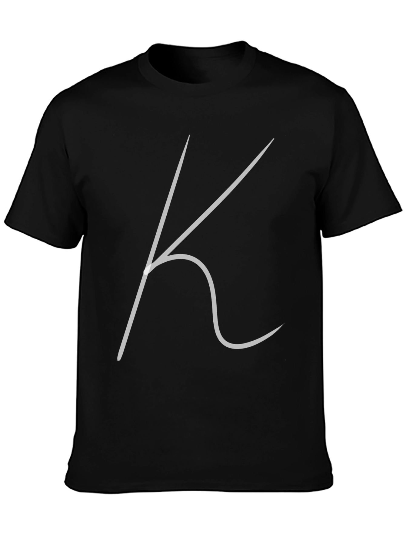 Minimalist K Graphic Black T-Shirt