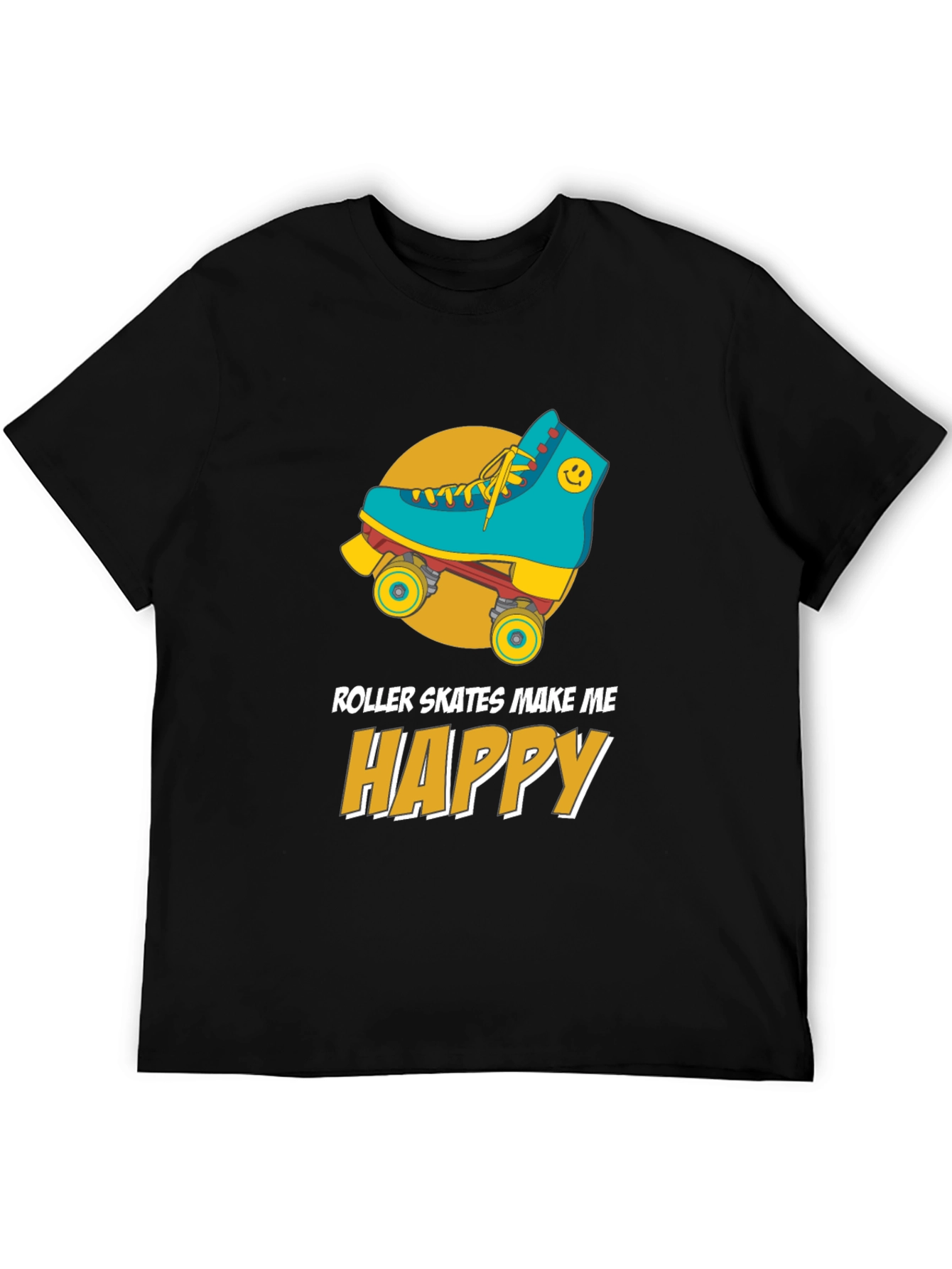 Roller Skates Happy Graphic T-Shirt