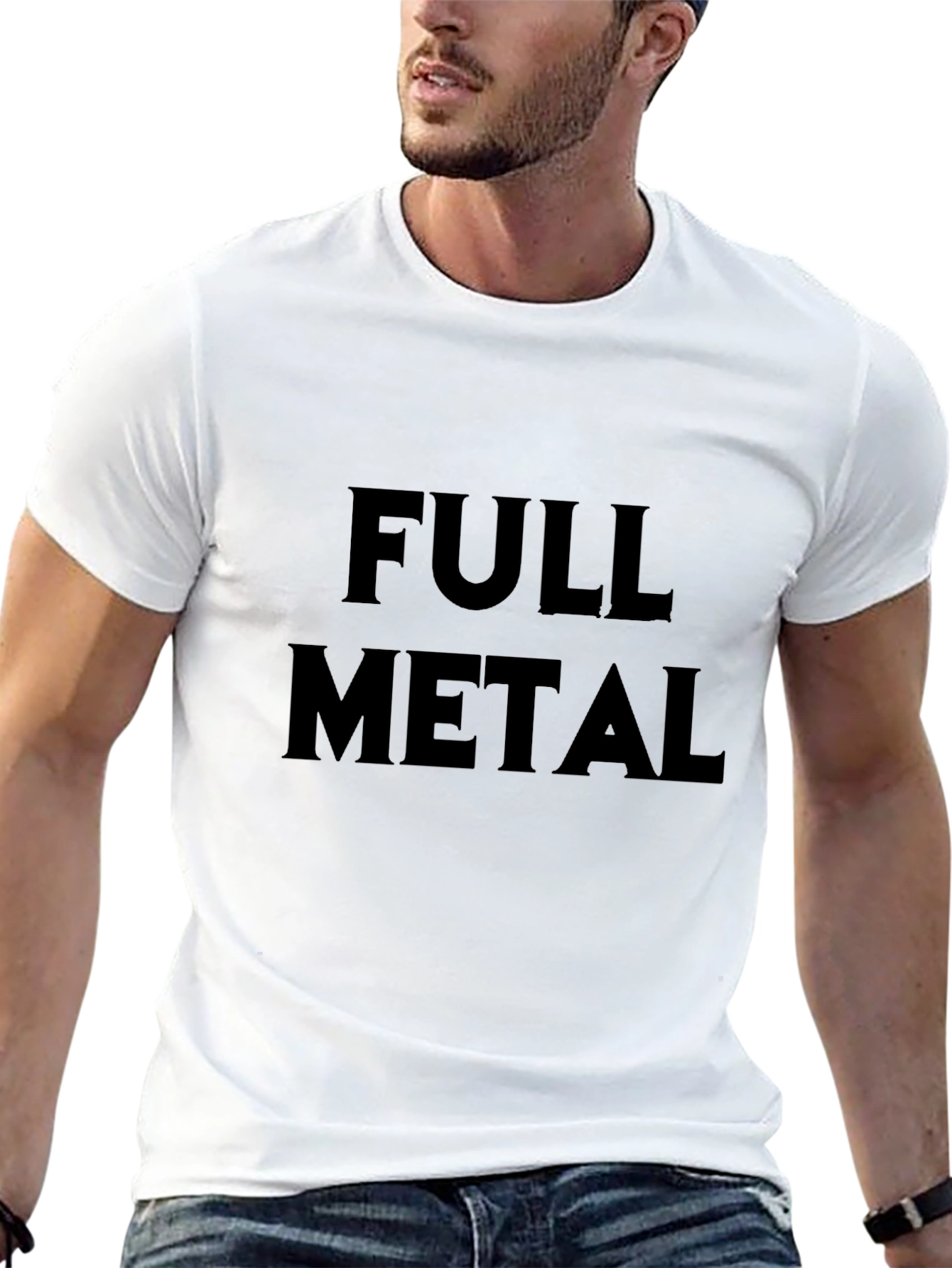 Full Metal Graphic Tee - Black Cotton T-Shirt