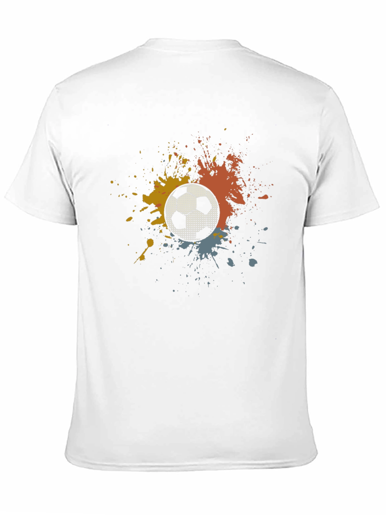 Soccer Ball Splatter T-Shirt - Black Cotton Tee