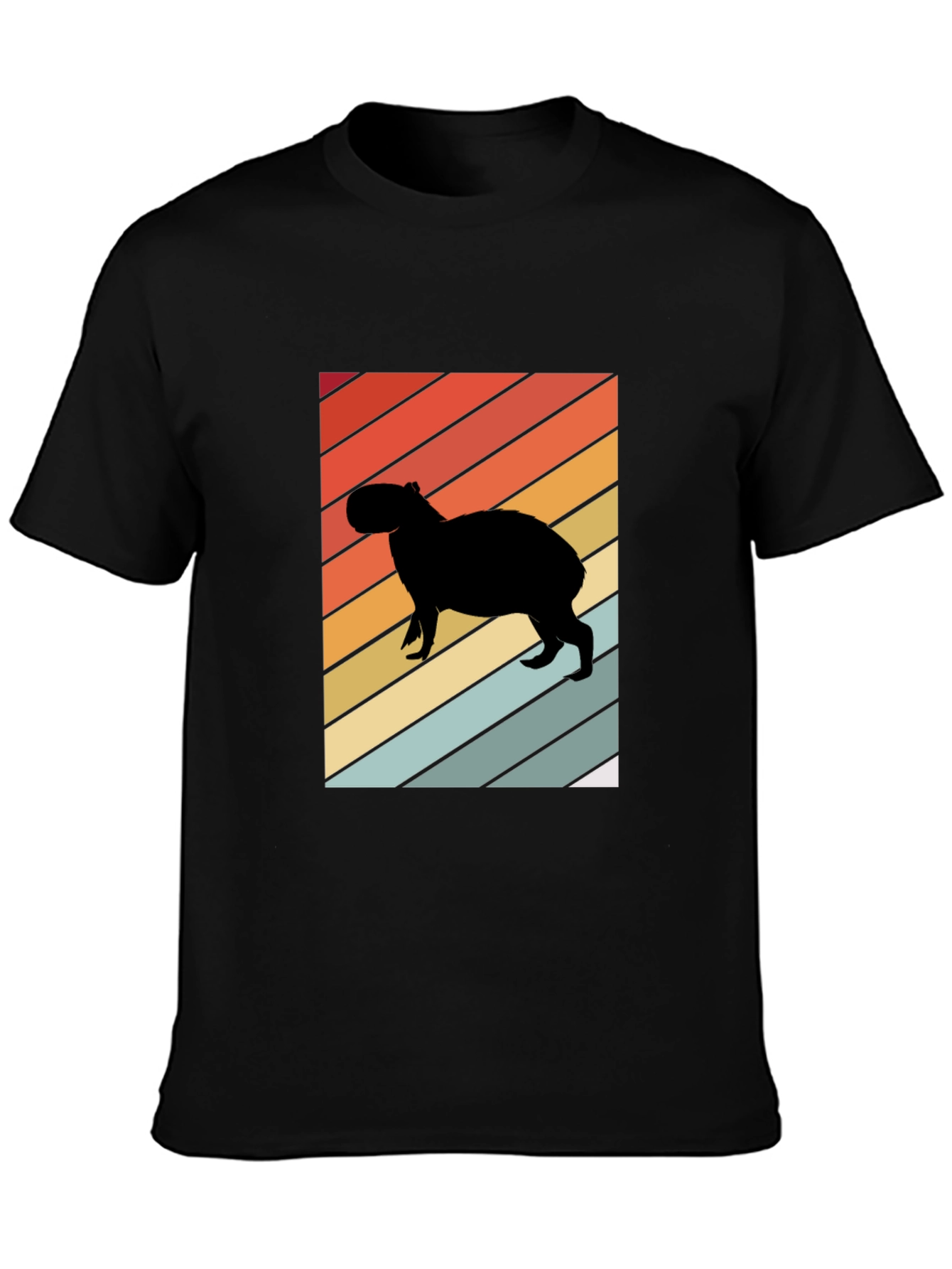 Retro Capybara Silhouette Graphic Tee - Unisex