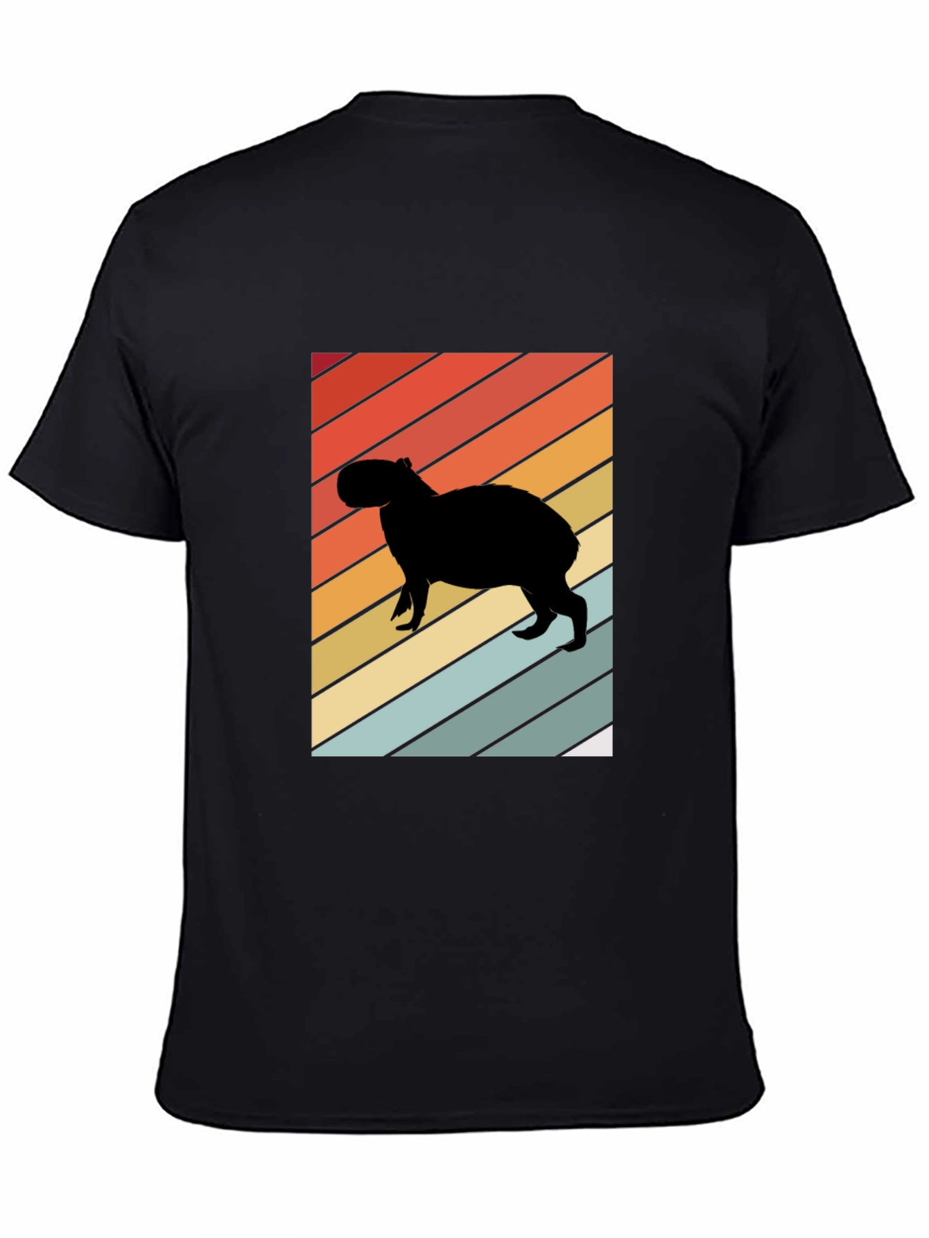 Retro Capybara Silhouette Graphic Tee - Unisex