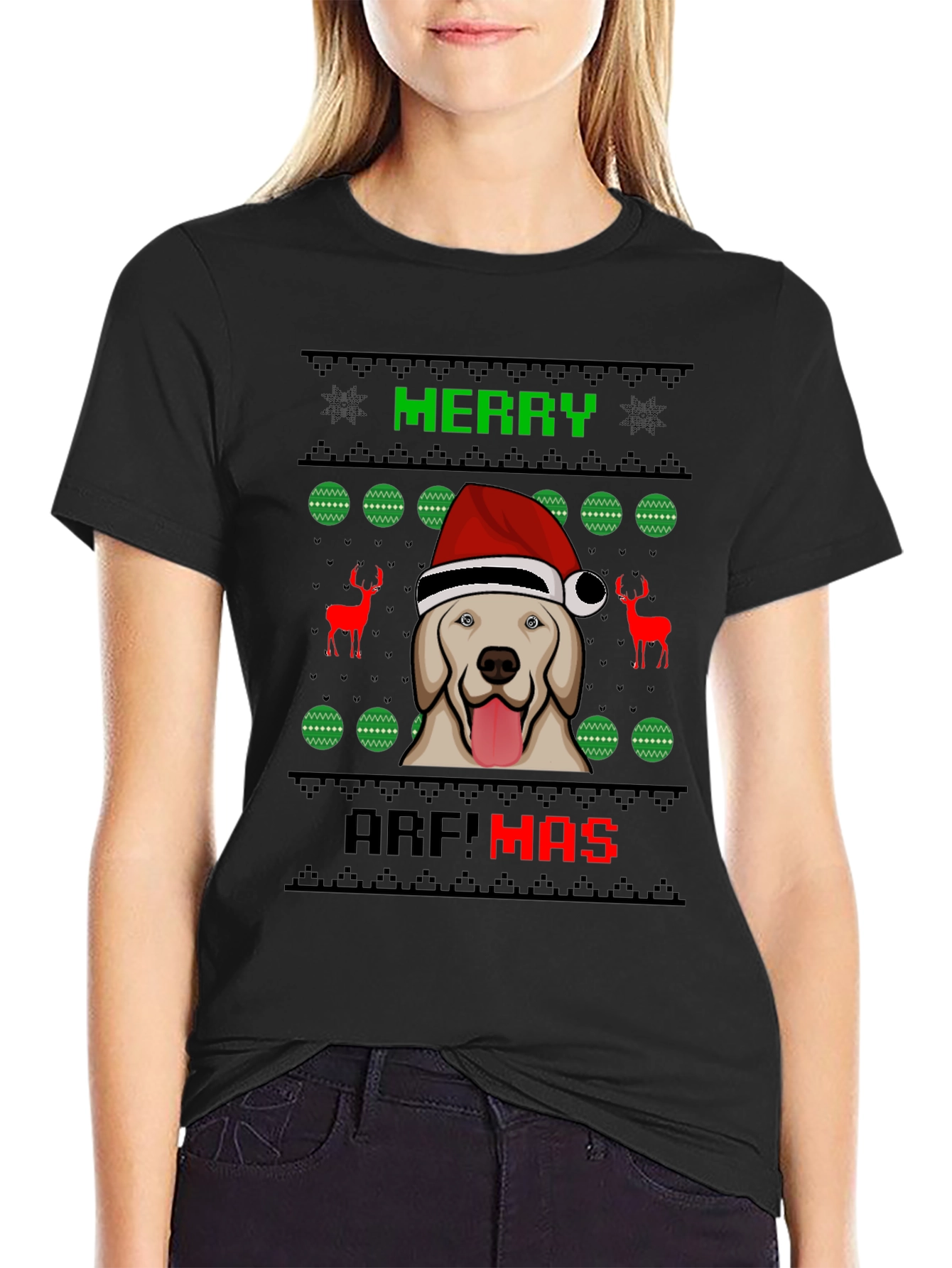 Merry Arf!mas Dog Christmas Graphic Tee