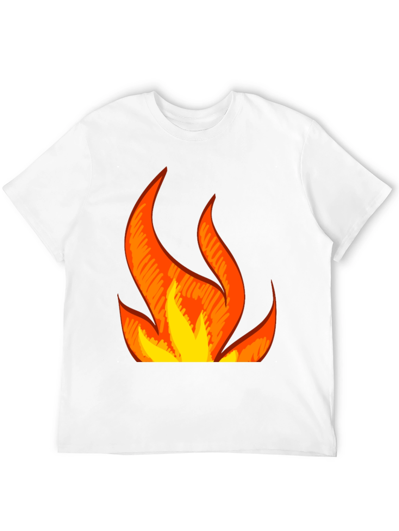 Flaming Hot Graphic Tee - Black Cotton Blend