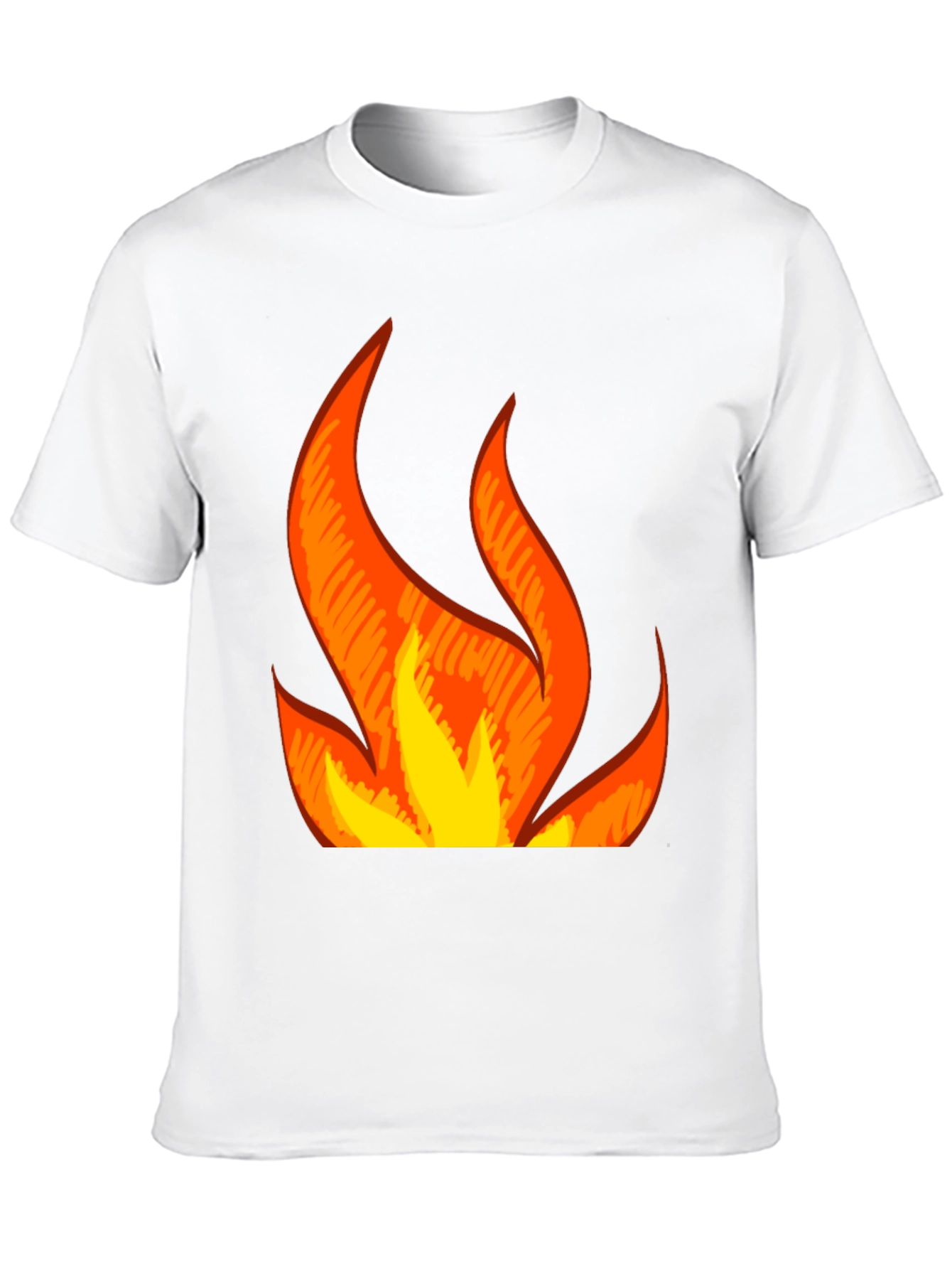 Flaming Hot Graphic Tee - Black Cotton Blend