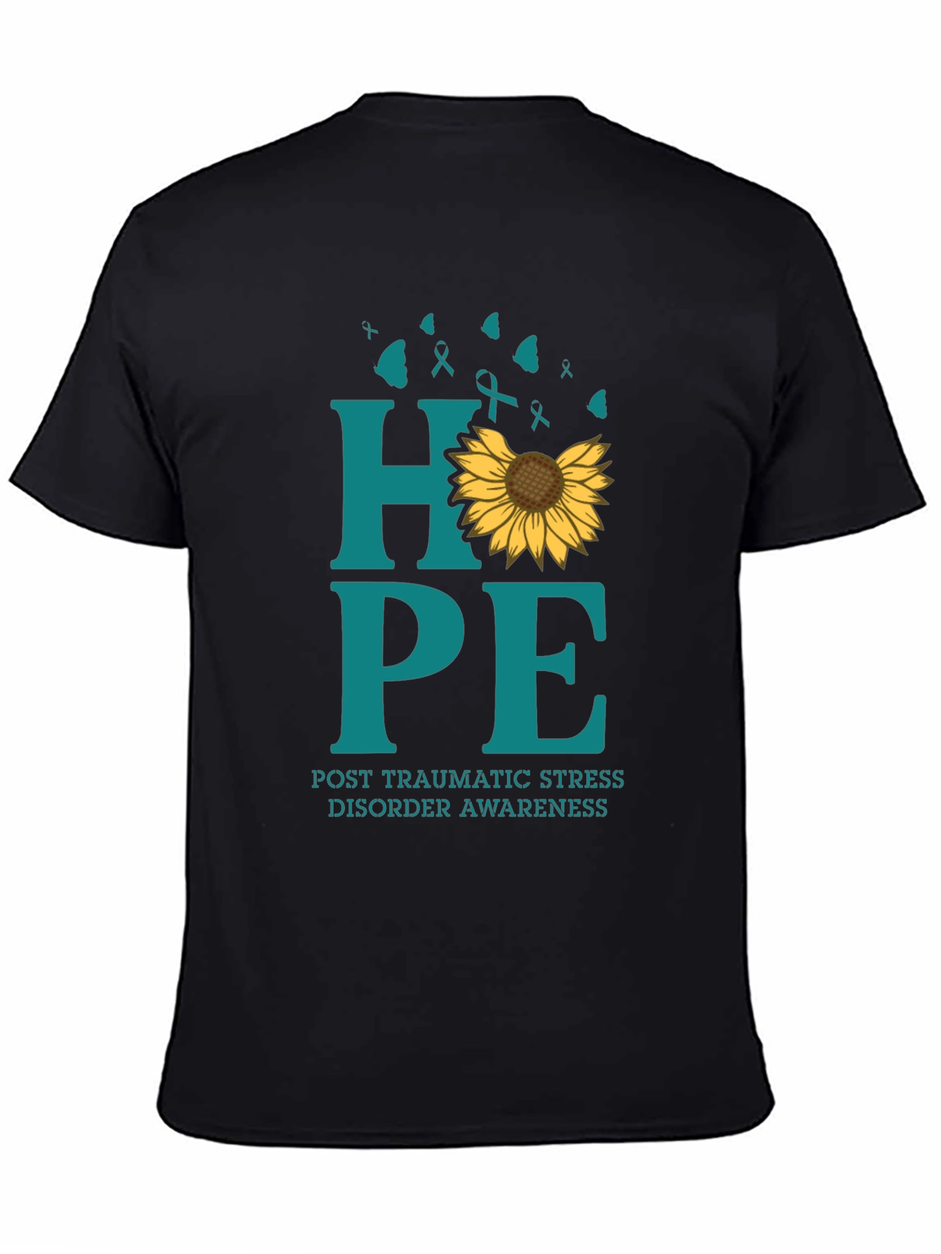 HOPE PTSD Awareness T-Shirt Sunflower Graphic