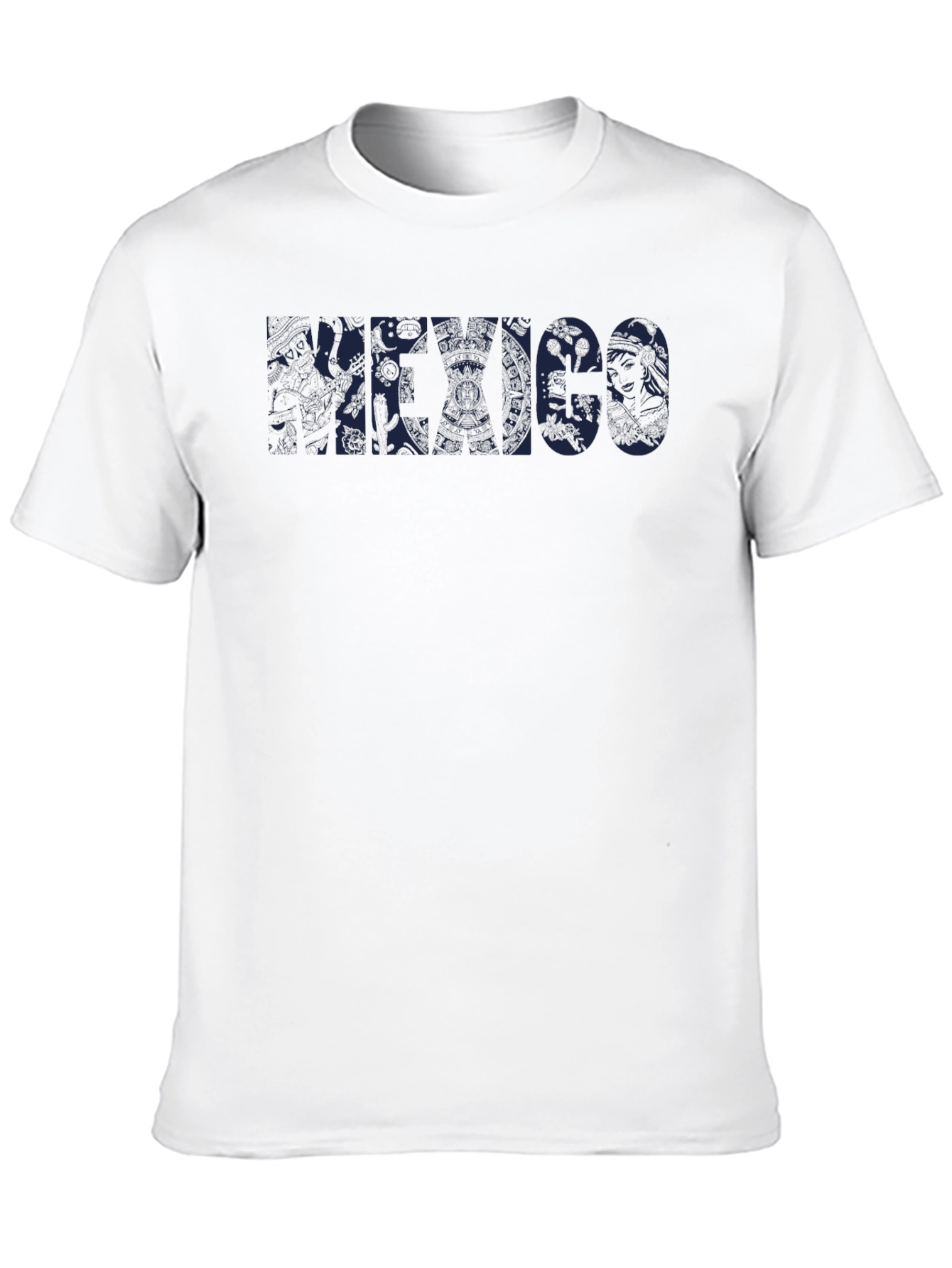 Black Graphic T-Shirt - Mexico Design