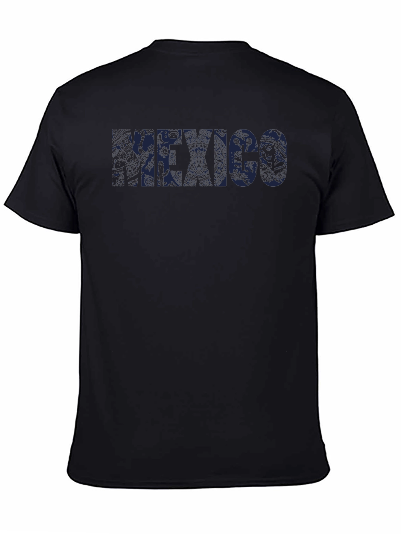 Black Graphic T-Shirt - Mexico Design