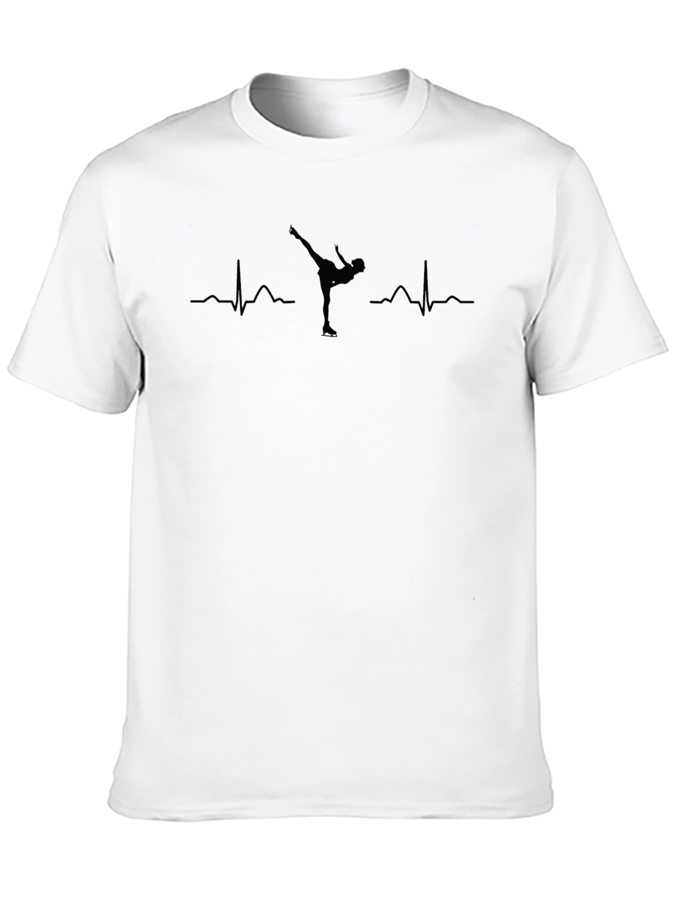 Ice Skating Heartbeat T-Shirt - Figure Skating Tee