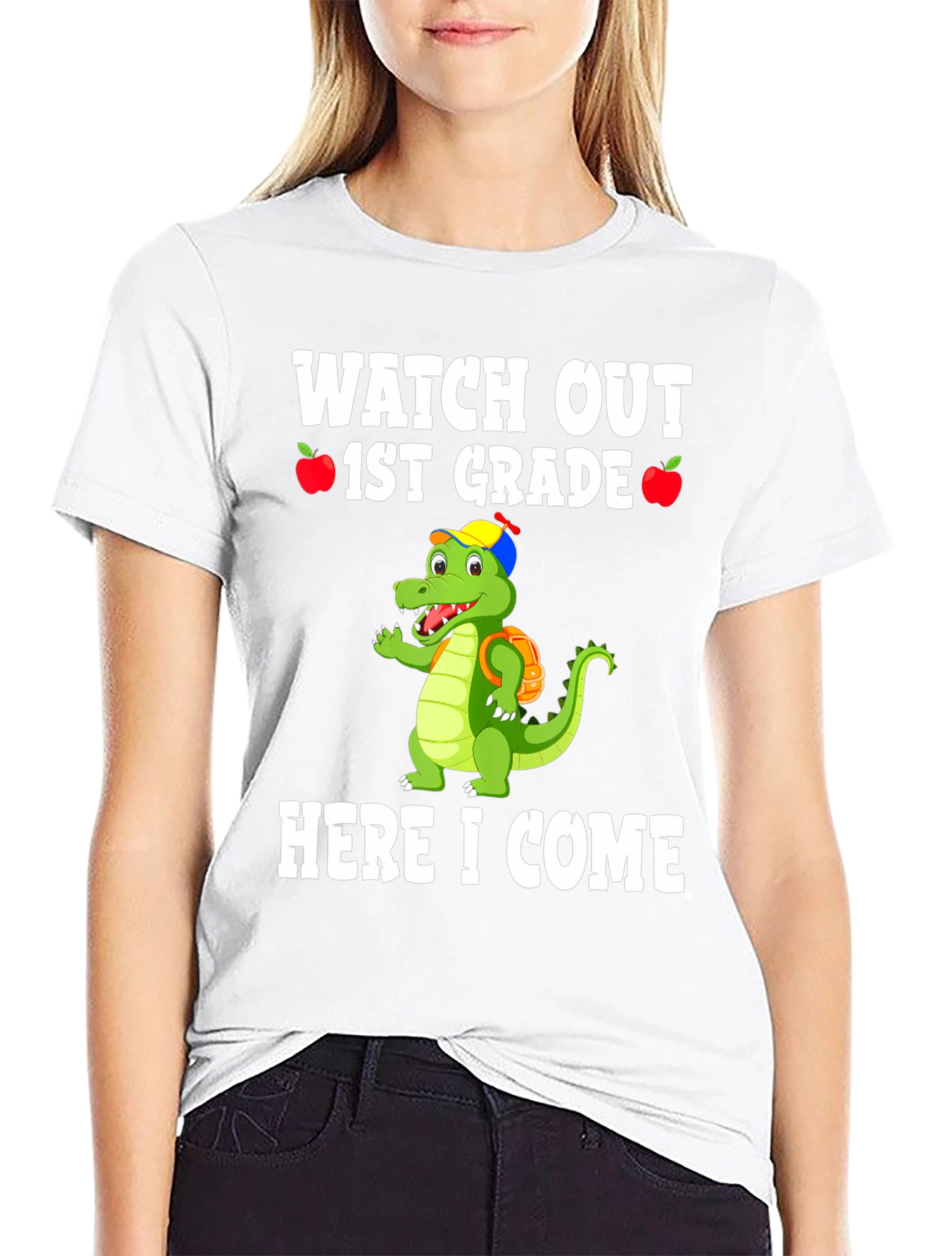 1st Grade T-Shirt - Back to School Dino