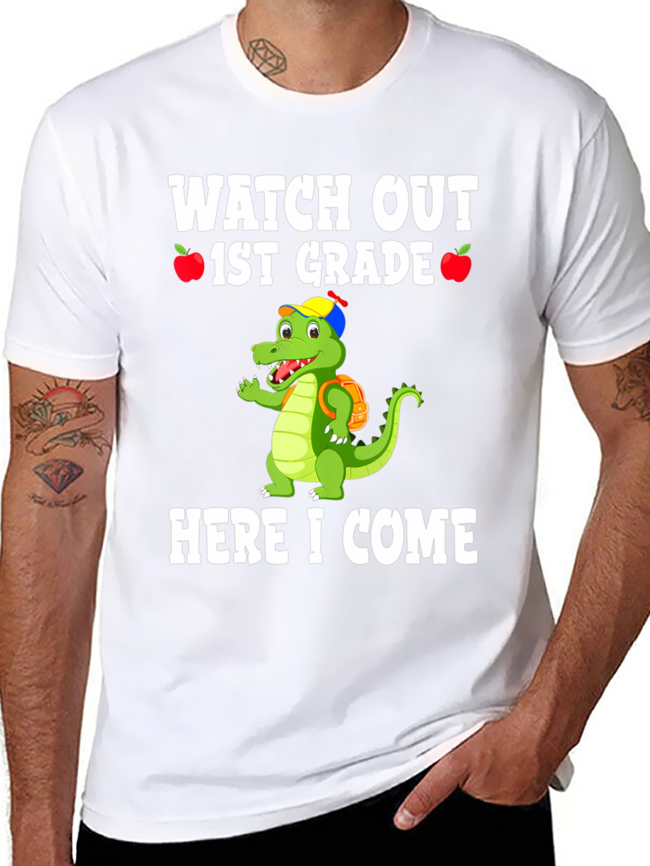 1st Grade T-Shirt - Back to School Dino